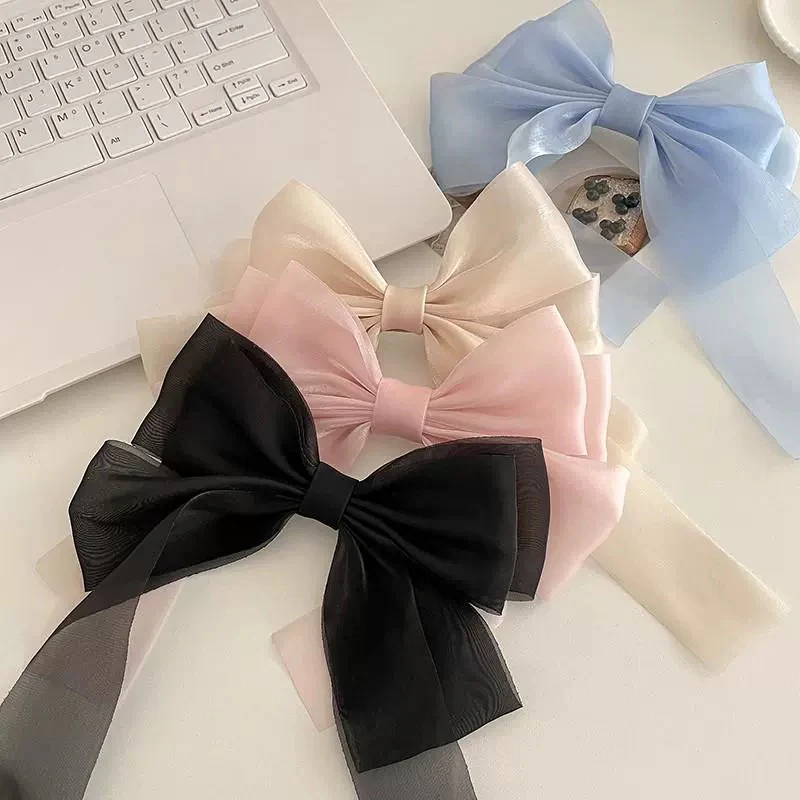 Red bow tie hairpin female Headband hair accessories clip - EHAORUI