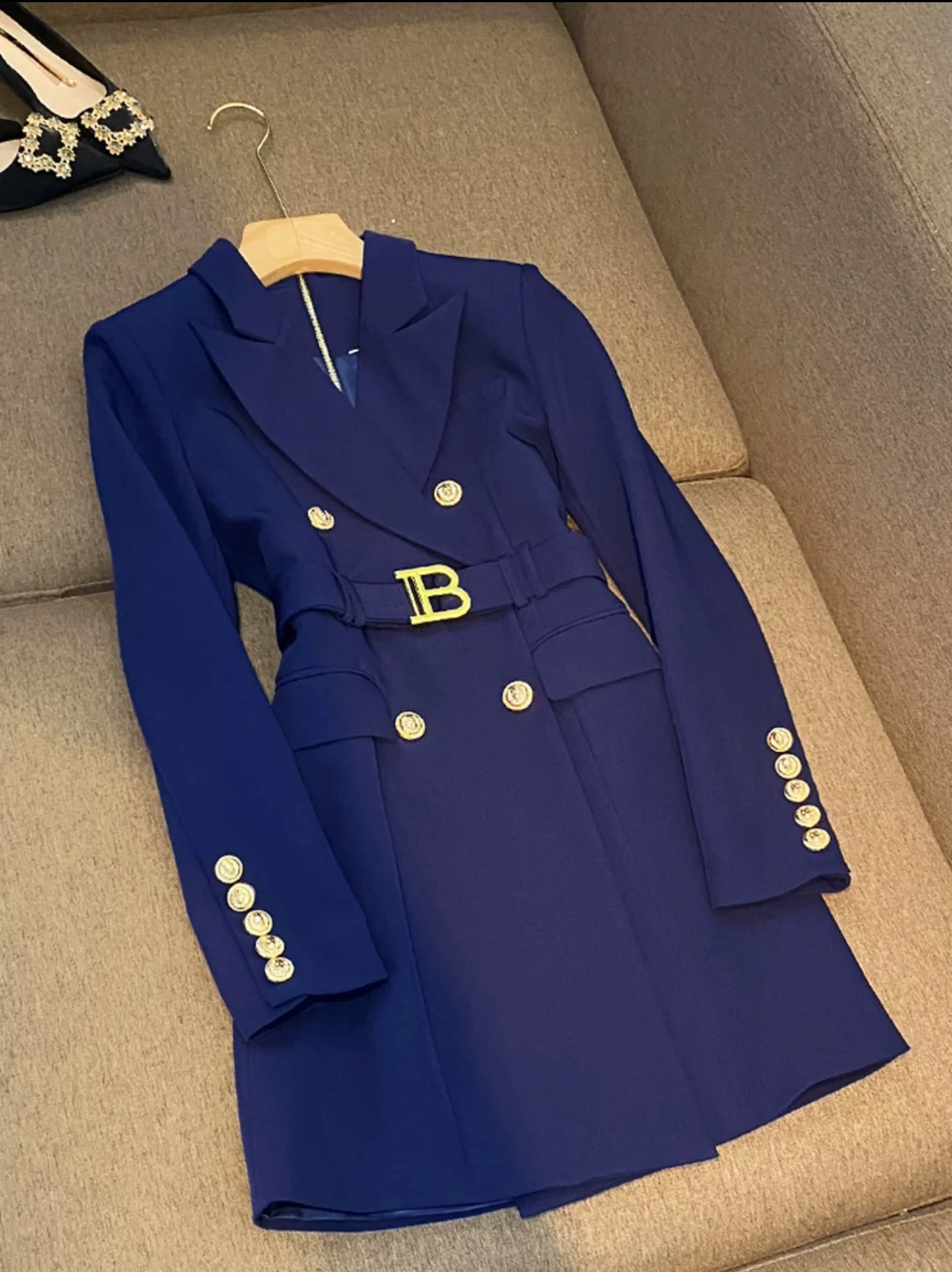 Design sense niche waist skirt small mid-length ladies suit dress female high-end temperament - EHAORUI