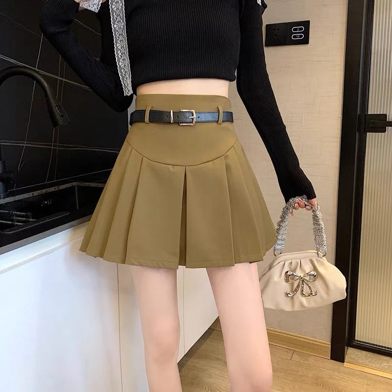 A-line skirt female winter pleated small all-match temperament popular this winter with sweater short skirt tide - EHAORUI