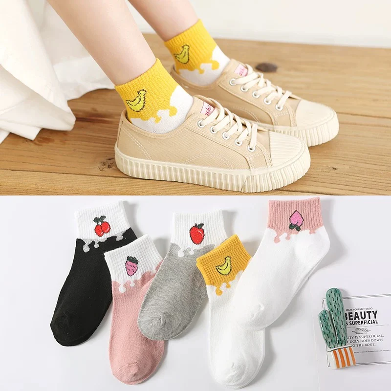Socks women summer mesh breathable short socks women white Korean cartoon boat socks women low top sports college style all-match - EHAORUI