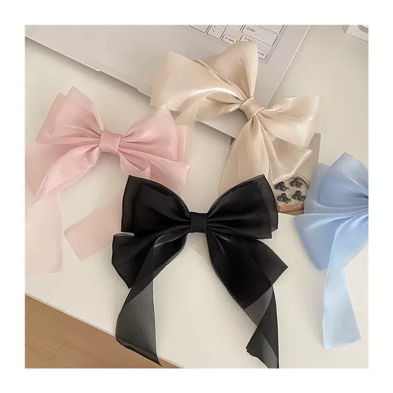 Red bow tie hairpin female Headband hair accessories clip - EHAORUI