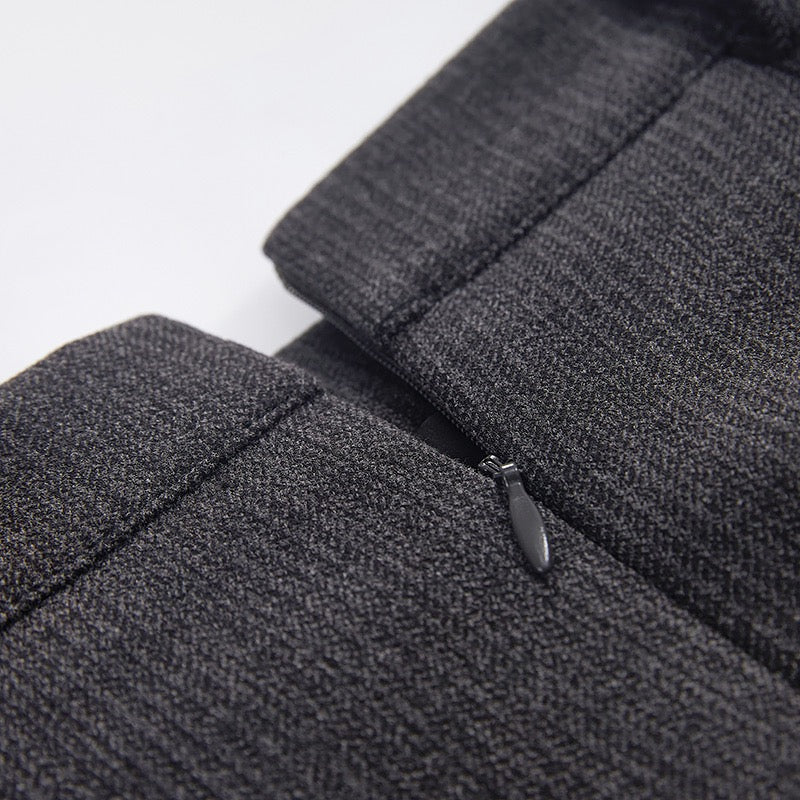 Woolen a-line skirt women's 2022 autumn and winter new high waist bag hip skirt straight tube cover span anti-lost woolen skirt - EHAORUI