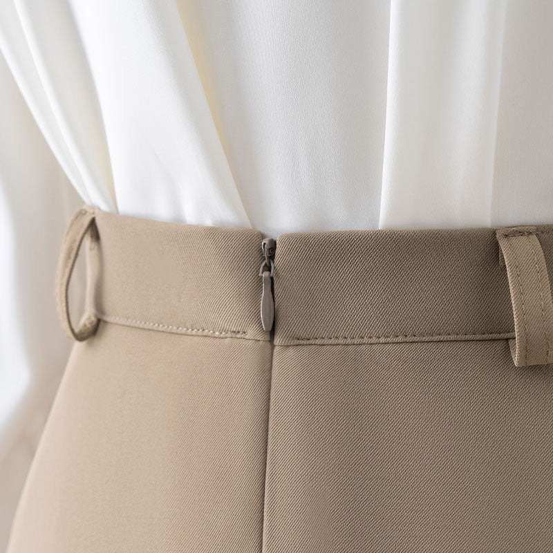 Skirt women's high-end sense of spring 2022 new high-waist slim mid-length a-line skirt small temperament - EHAORUI