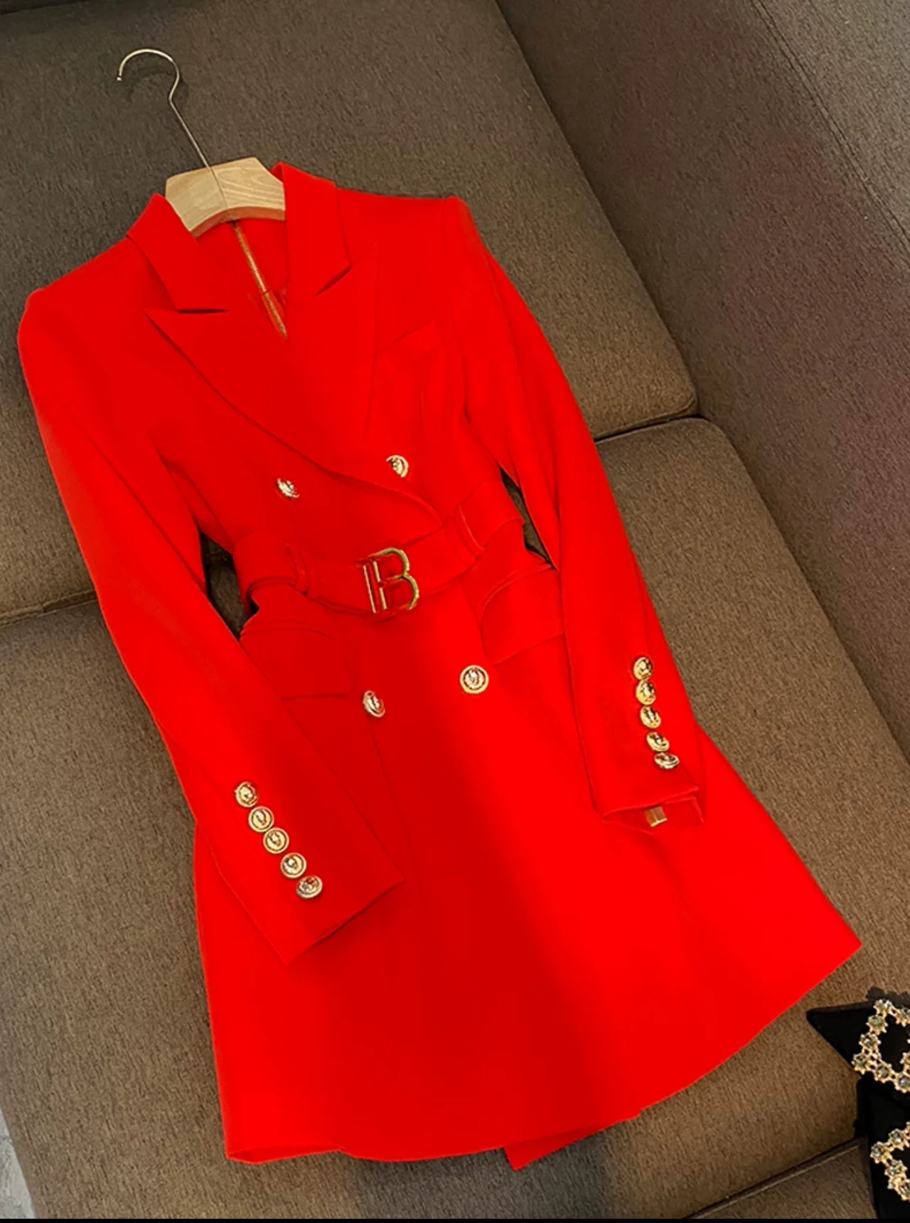 Design sense niche waist skirt small mid-length ladies suit dress female high-end temperament - EHAORUI