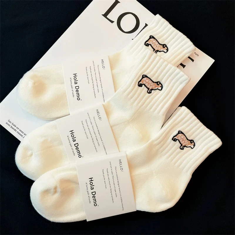 Men's socks Japanese trend cityboy lamb short socks pure cotton breathable terry boys sports socks - EHAORUI