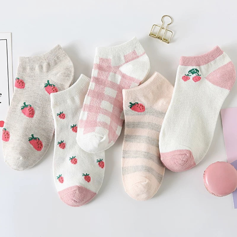 Socks women summer mesh breathable short socks women white Korean cartoon boat socks women low top sports college style all-match - EHAORUI