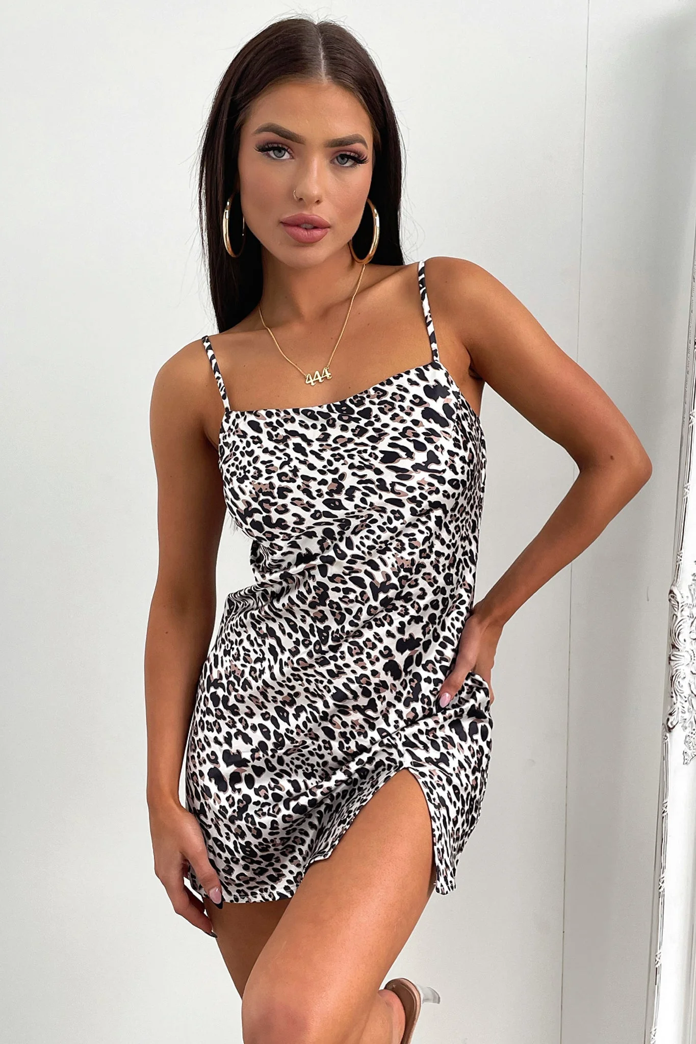 Zara Dress - Silk Leopard - EHAORUI