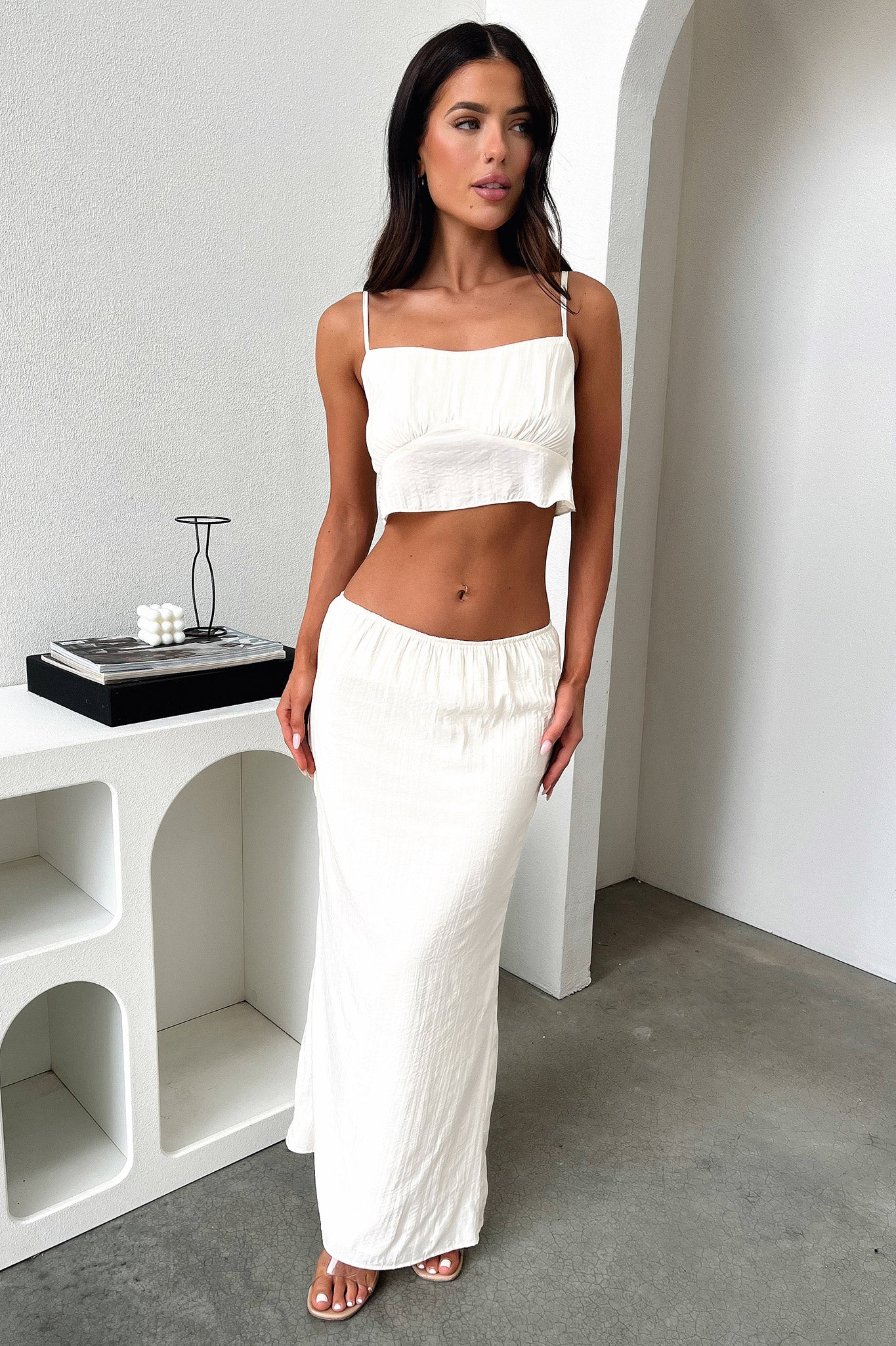 Navine Maxi Skirt - Yellow - EHAORUI