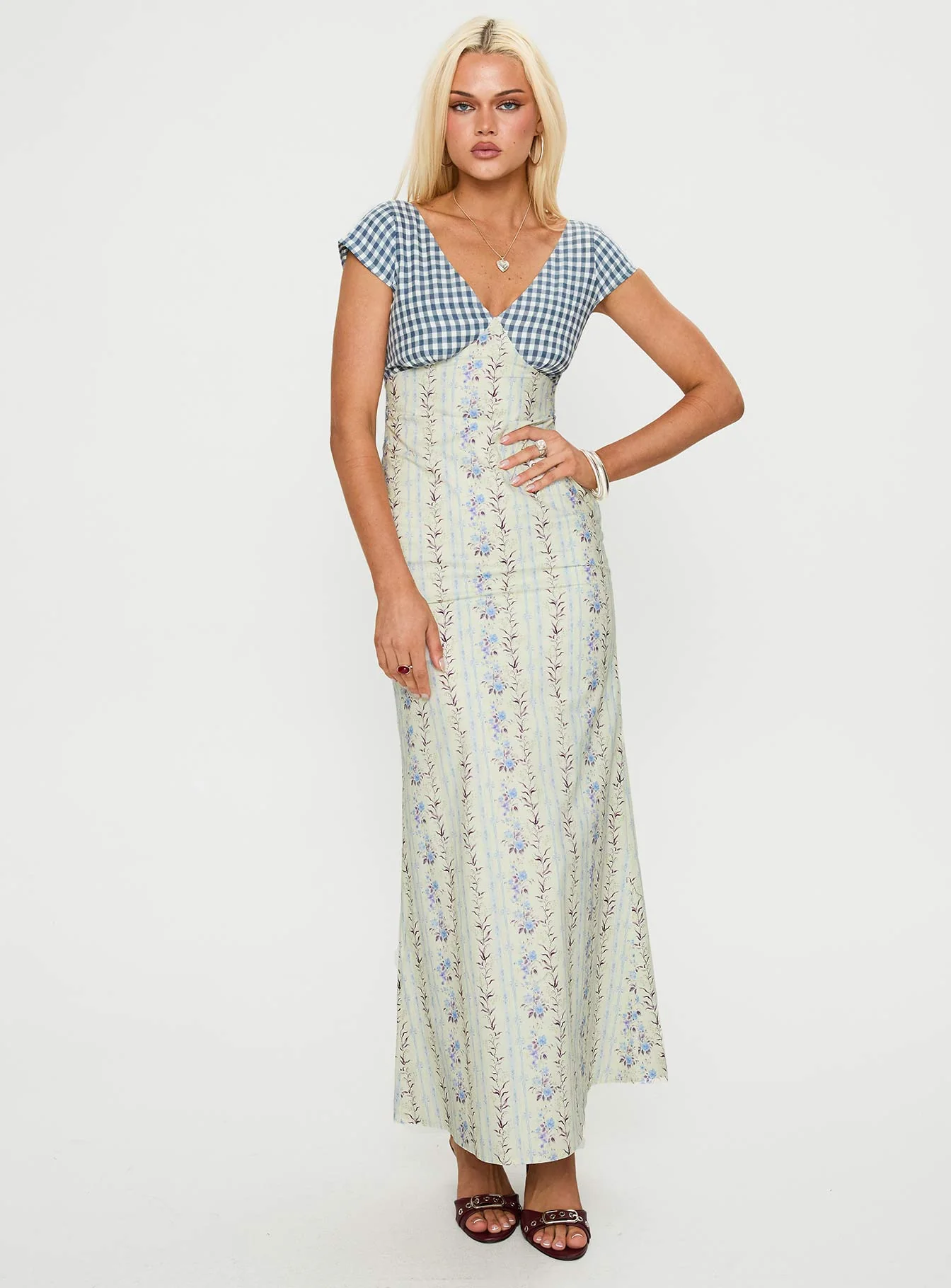 Saije Maxi Dress Multi Floral - EHAORUI