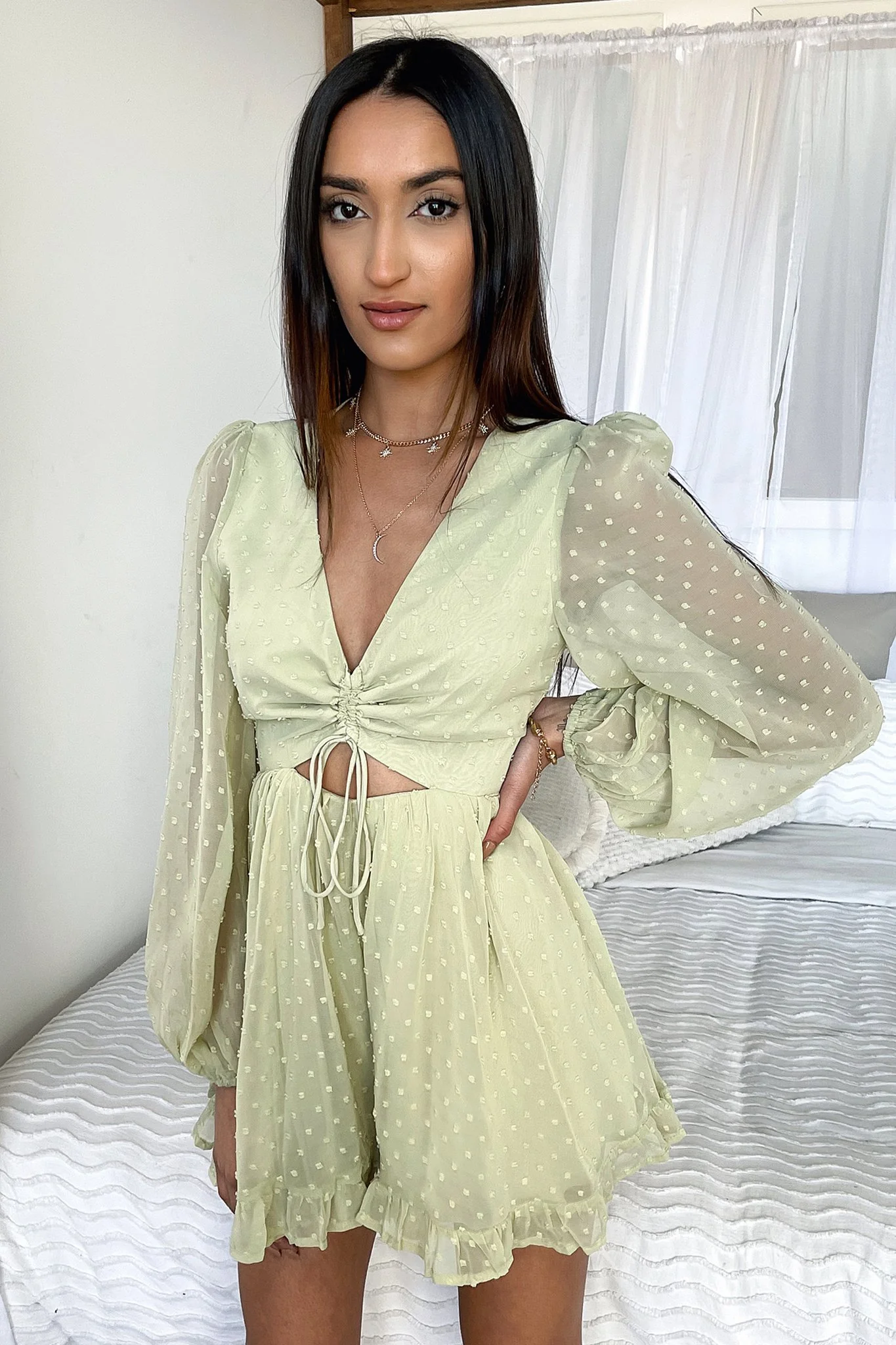 Asprin Playsuit - Green - EHAORUI