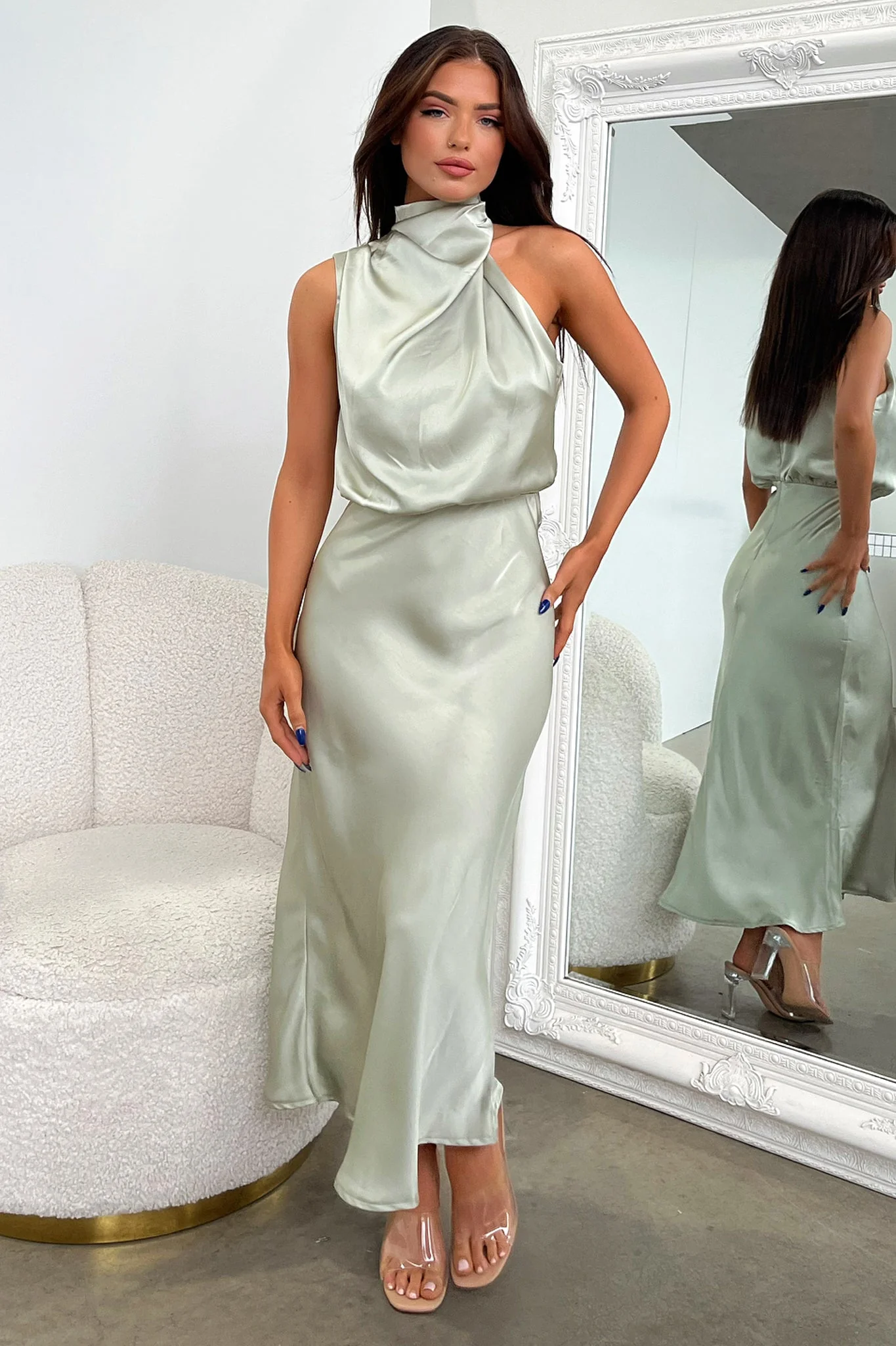Santorini Maxi Dress - Sage - EHAORUI
