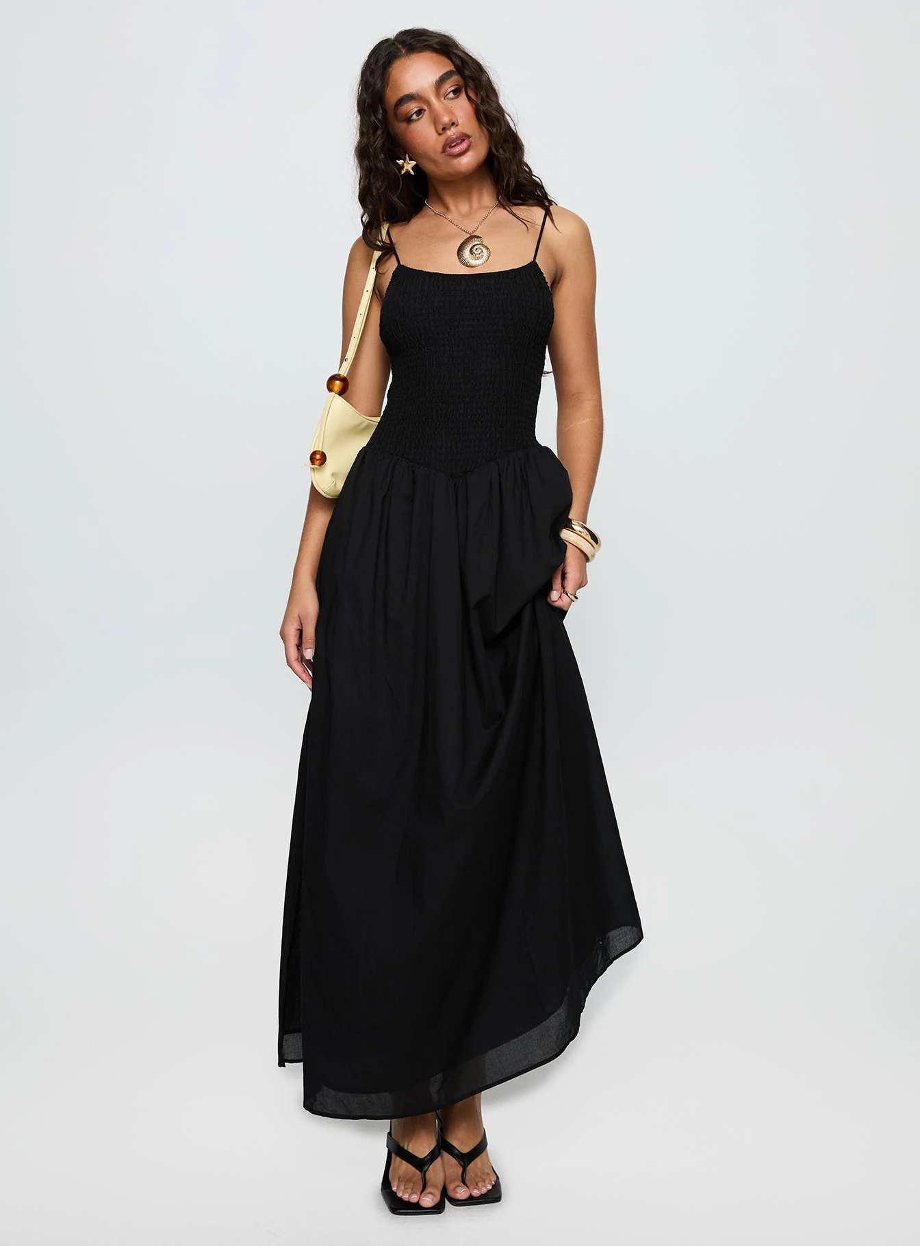 Carys Maxi Dress Black - EHAORUI