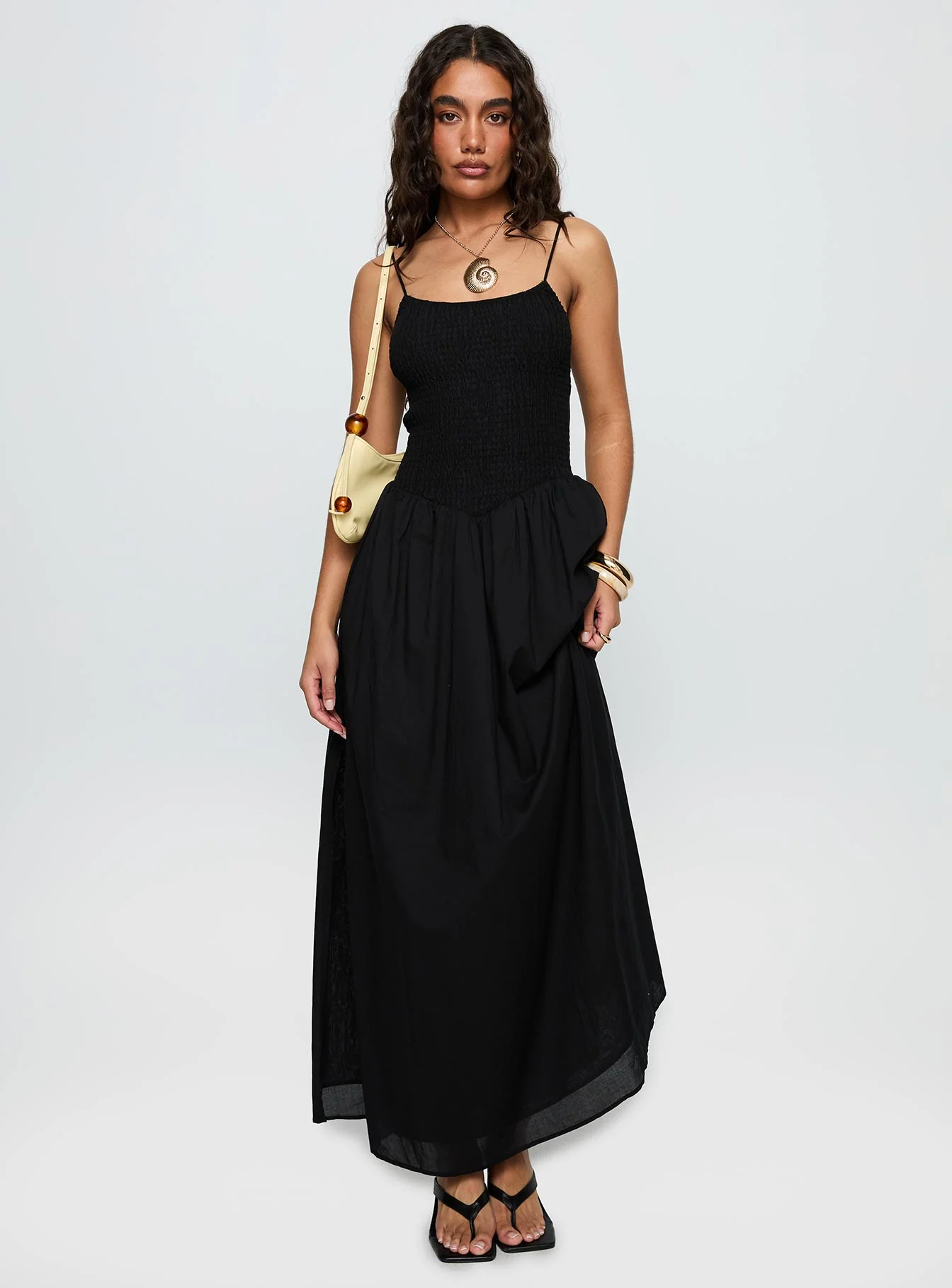 Carys Maxi Dress Black - EHAORUI