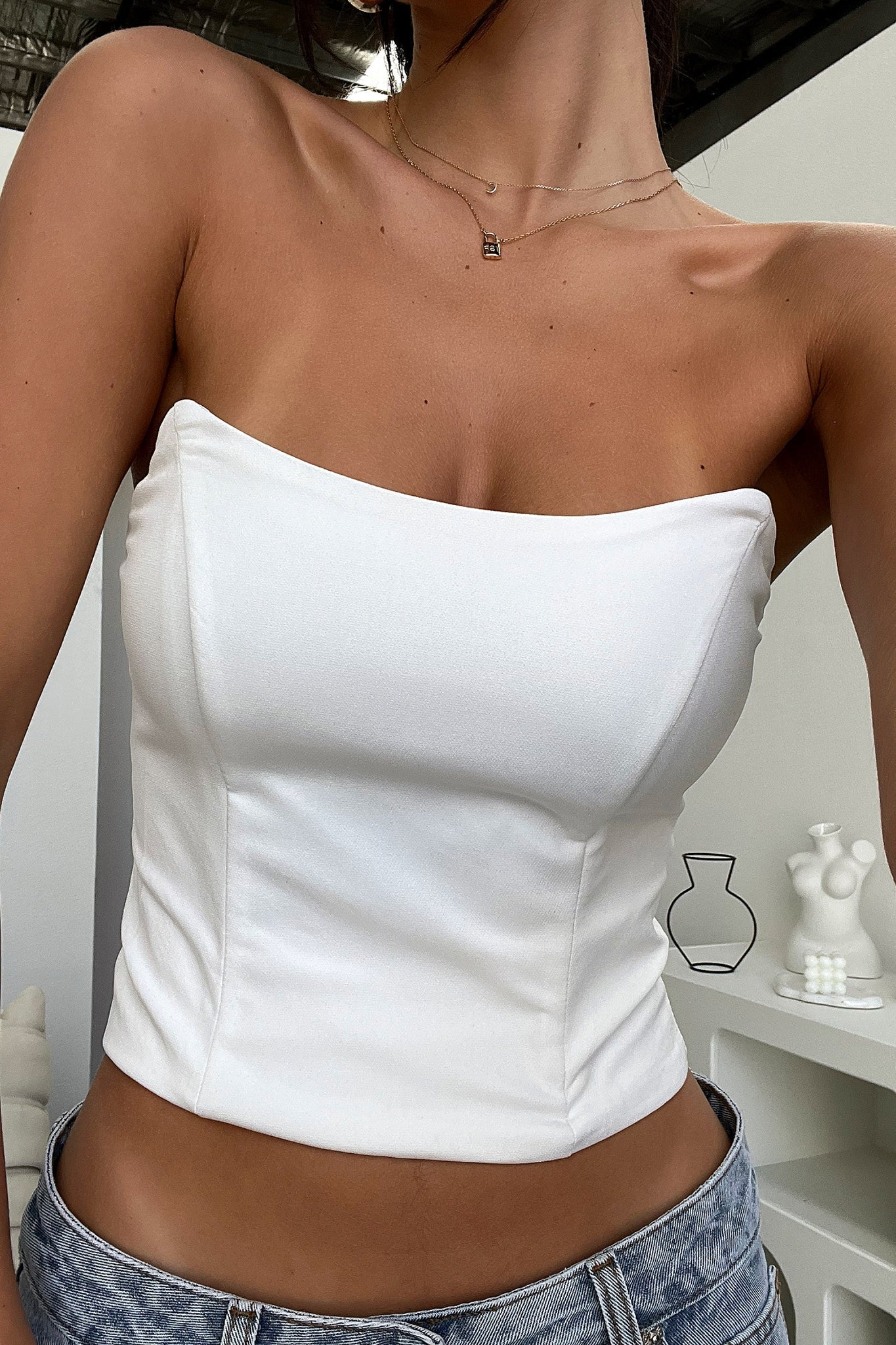 Lane Corset - White - EHAORUI