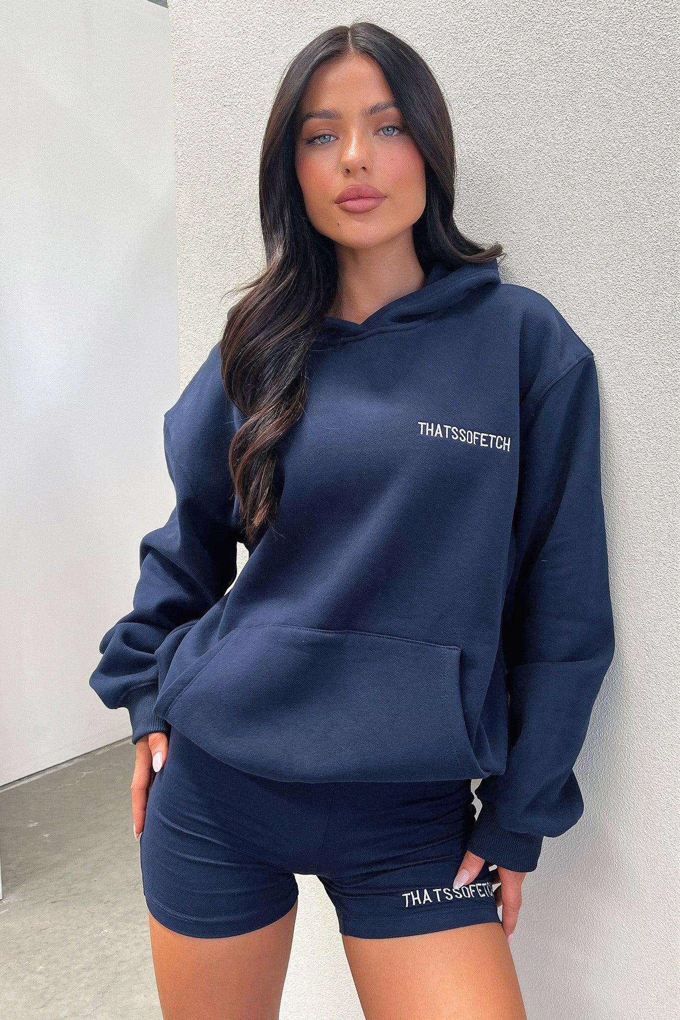 Jaska Hoodie - Navy - EHAORUI