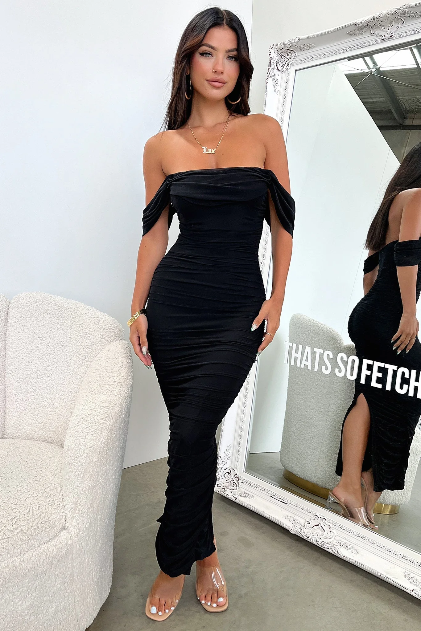 Lucinda Maxi Dress - Black - EHAORUI