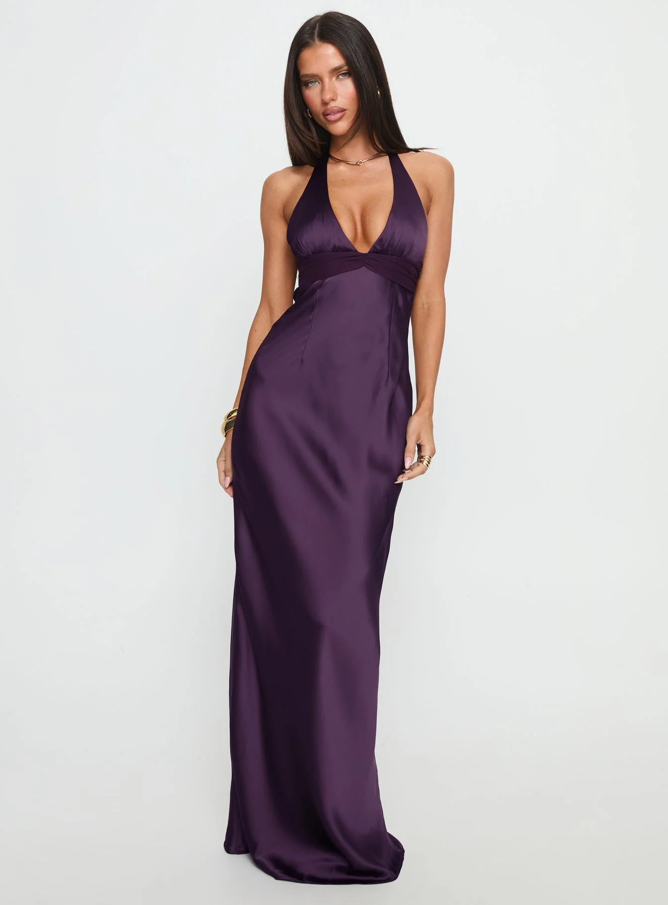 Odyssa Halter Maxi Dress Purple - EHAORUI