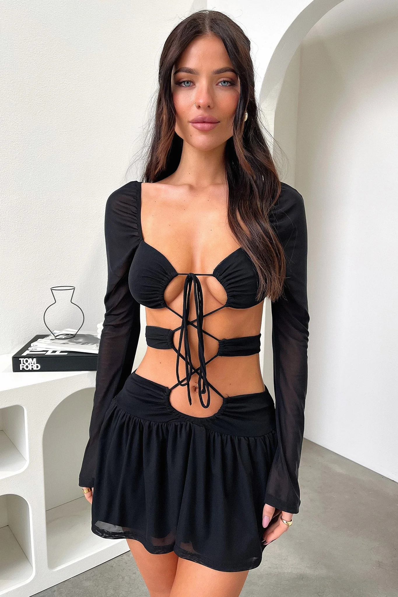 Ileana Dress - Black - EHAORUI