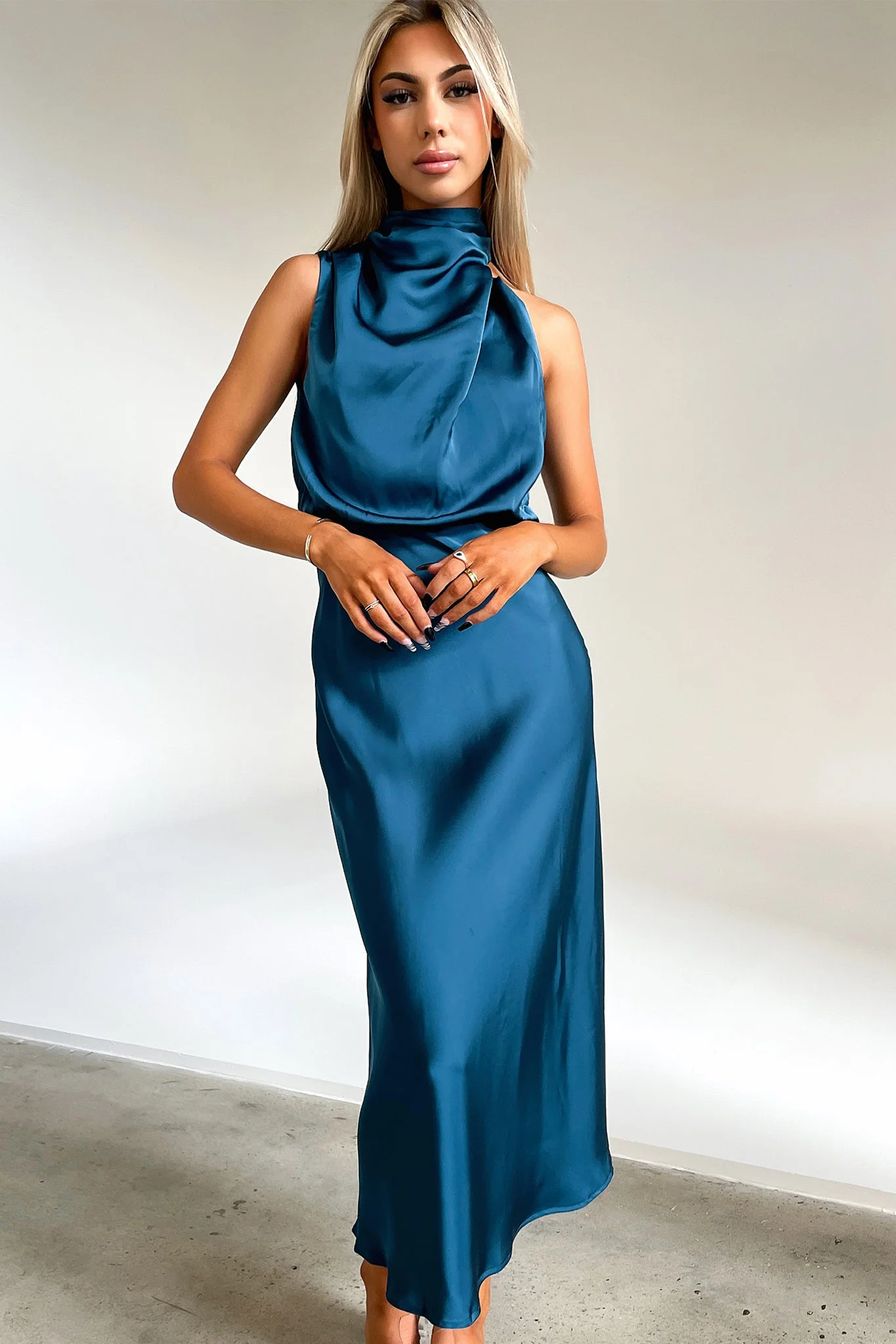 Santorini Maxi Dress - Emerald - EHAORUI