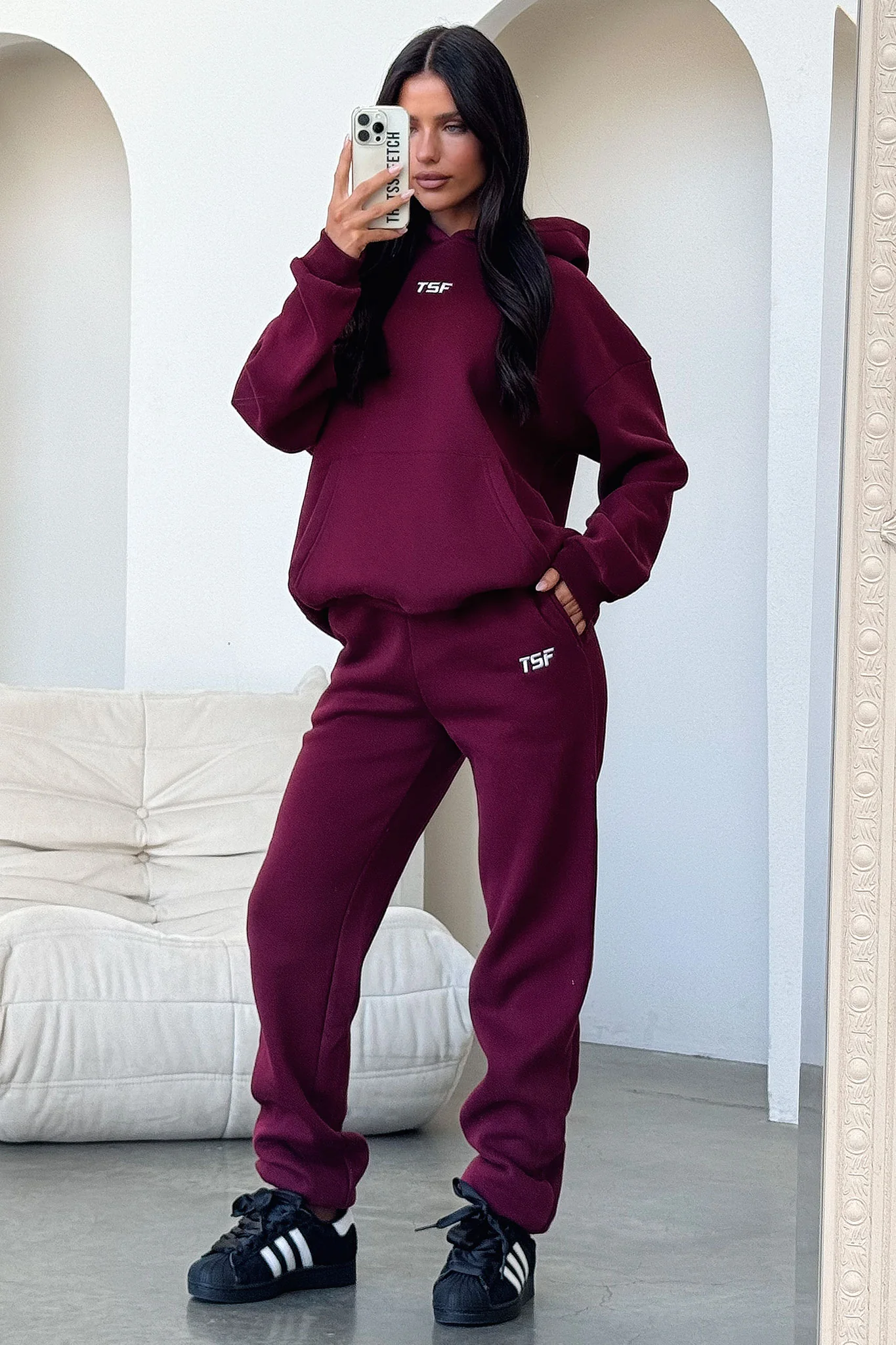 Kaztek Hoodie - Maroon - EHAORUI