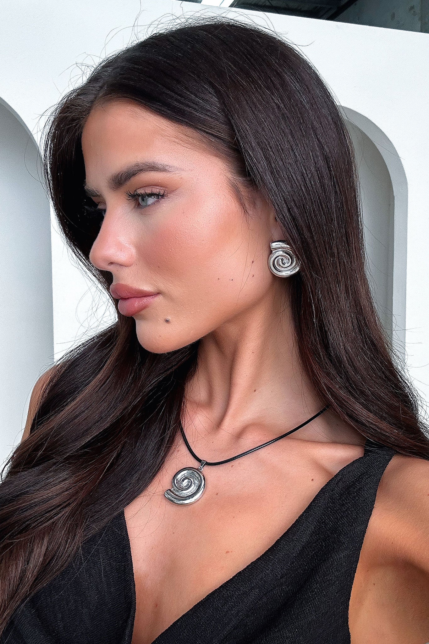 Cove Necklace - Silver - EHAORUI