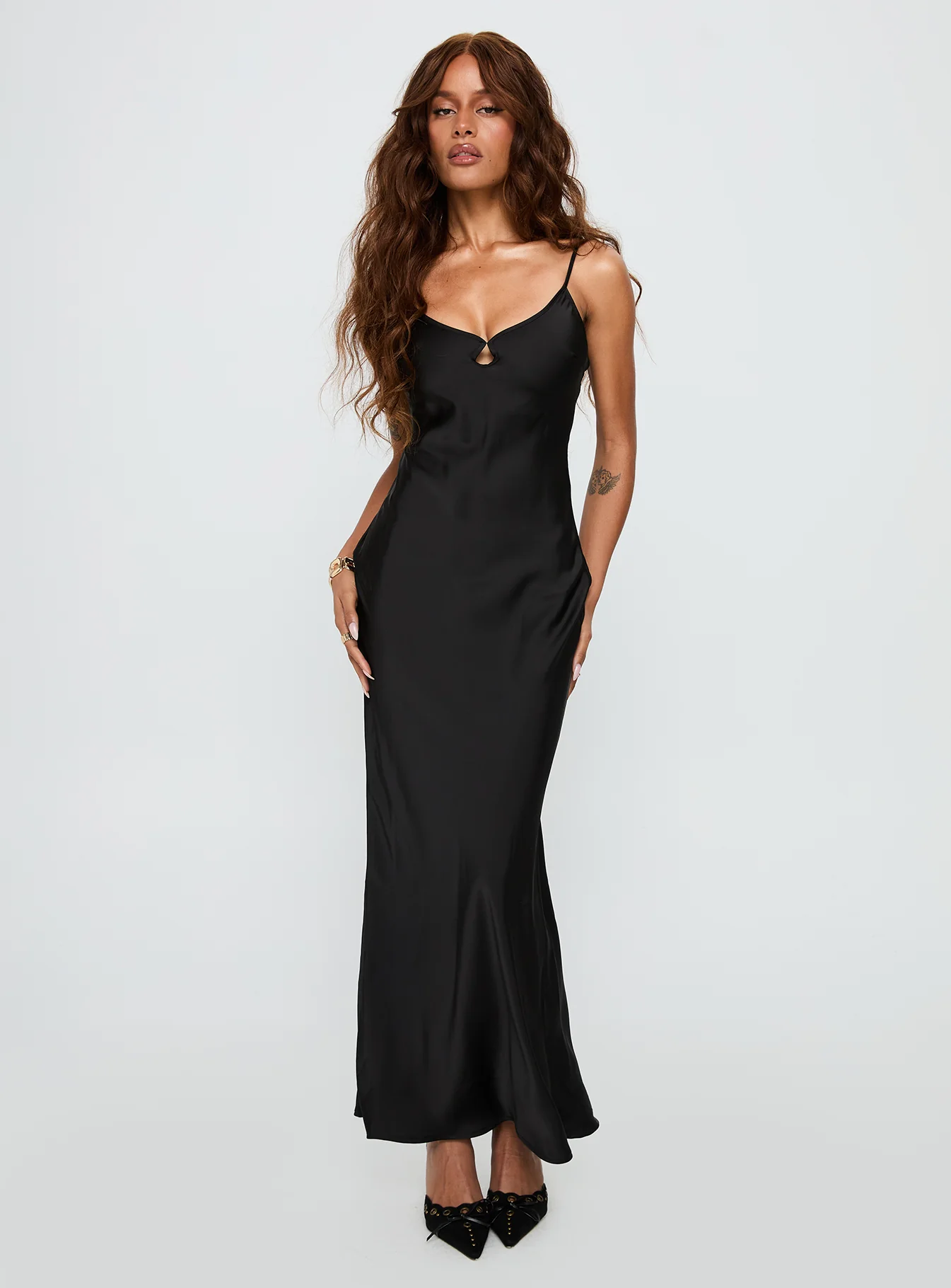 Mind Reader Maxi Dress Black - EHAORUI