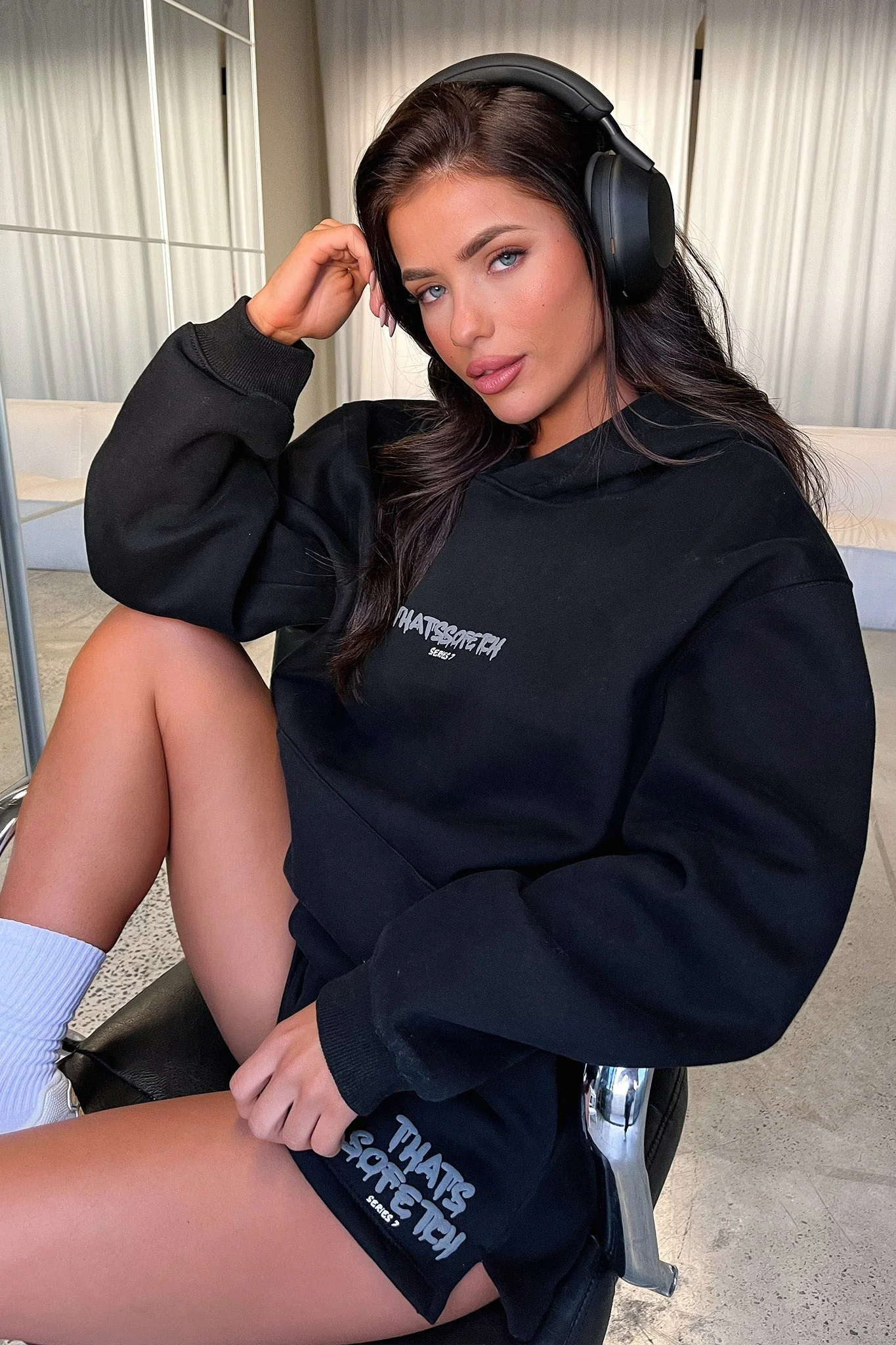 Series 7 Hoodie - Black - EHAORUI