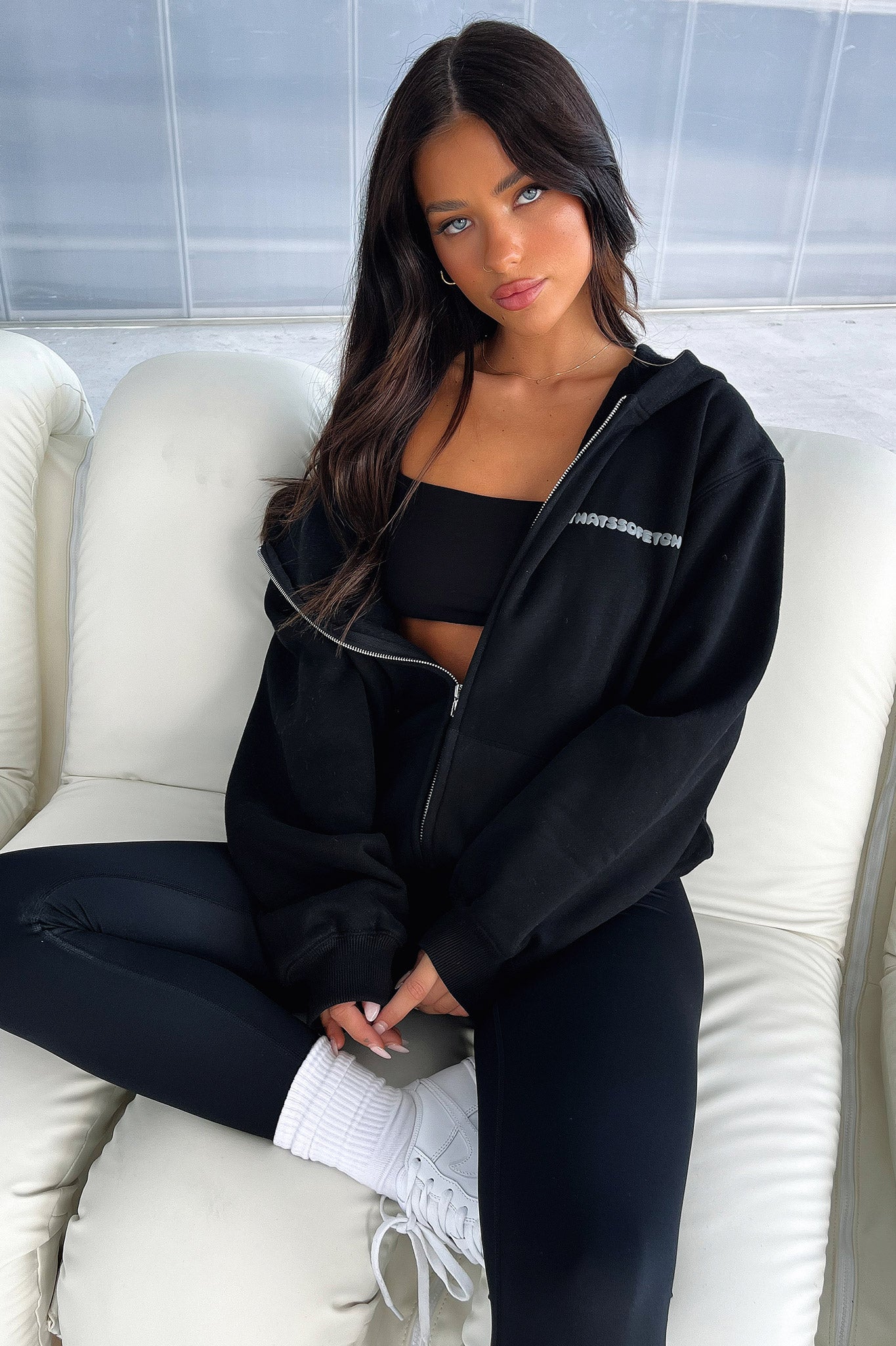 Series 3 Zip Up Hoodie - Black - EHAORUI