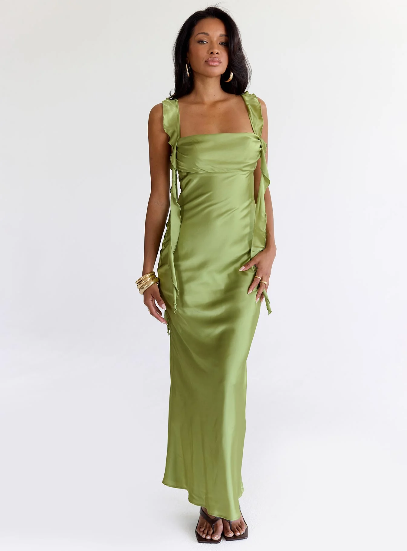 Lanai Maxi Dress Olive - EHAORUI