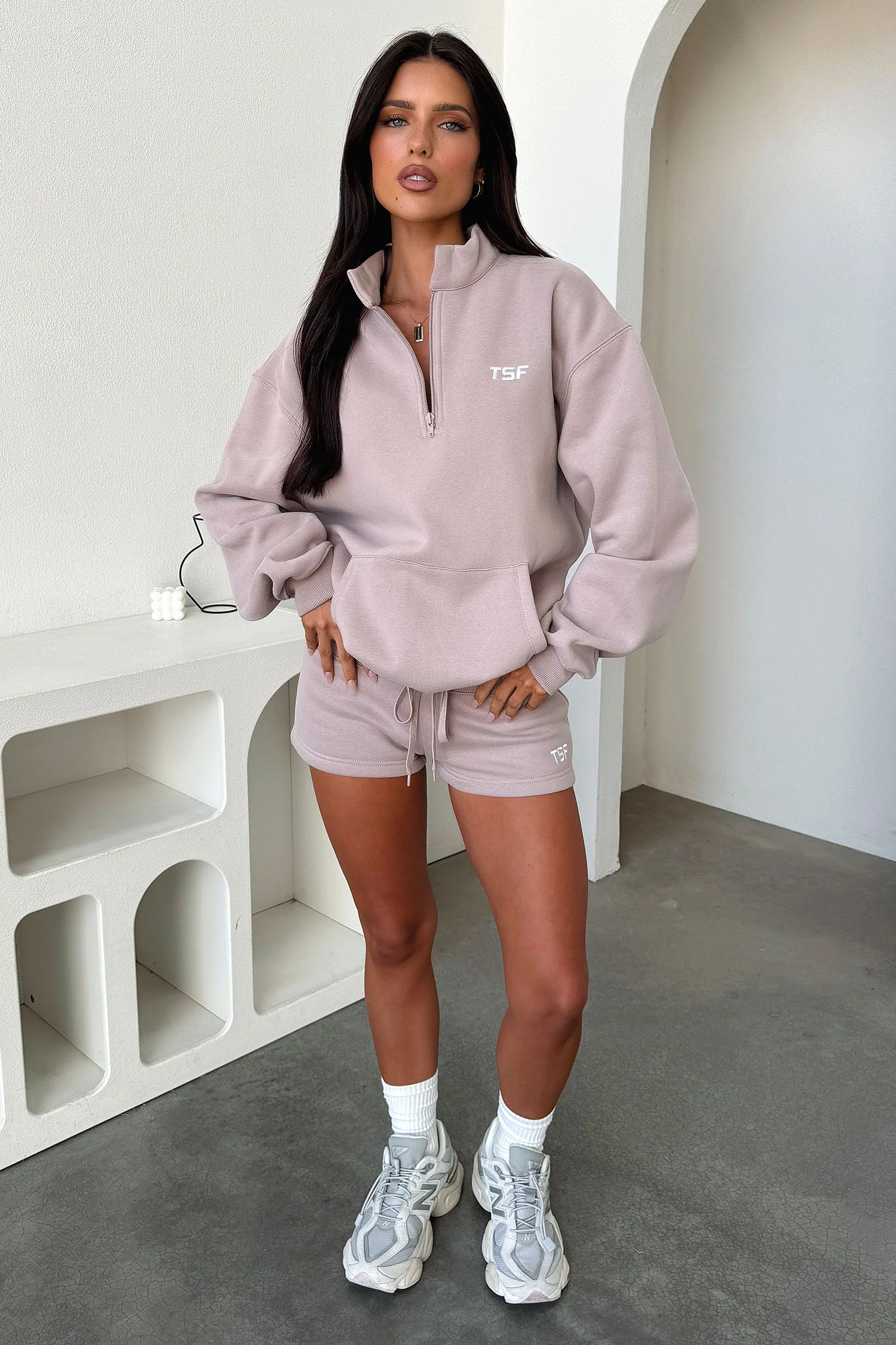 Kaztek Half Zip Sweater - Mocha - EHAORUI