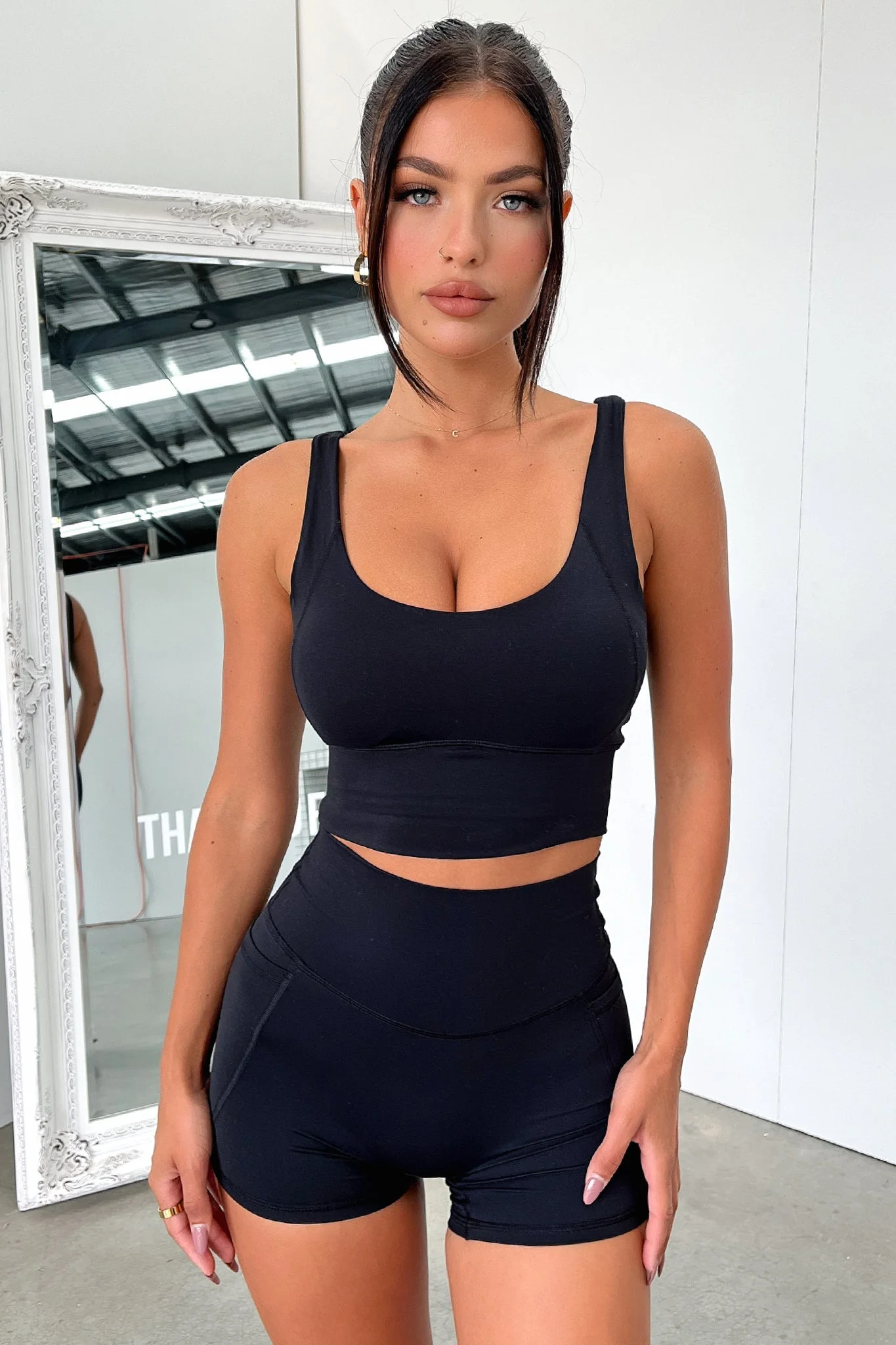 Kian Sports Bra - Black - EHAORUI