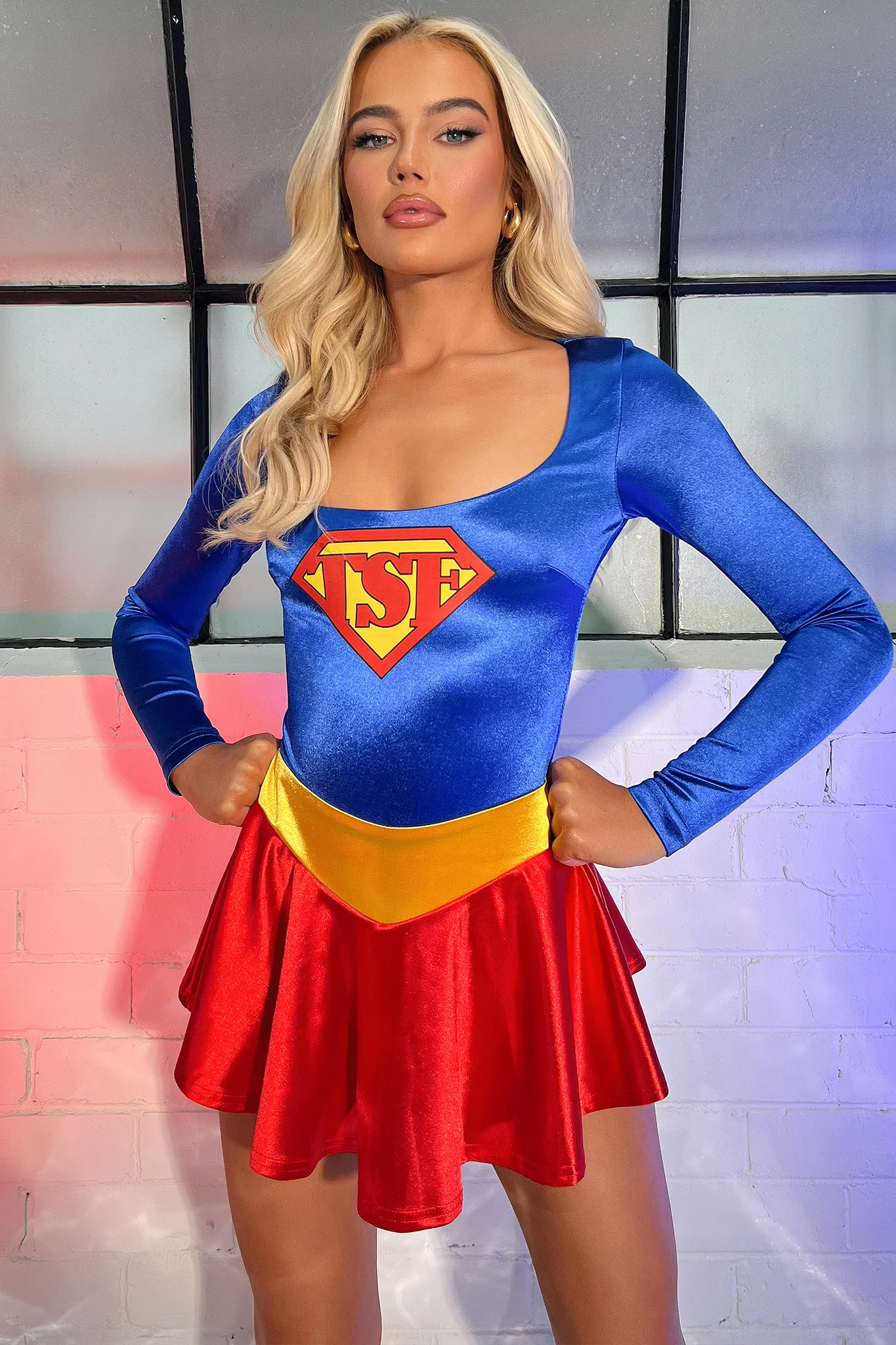 Unstoppable Dress - Blue/Red - GUERYA