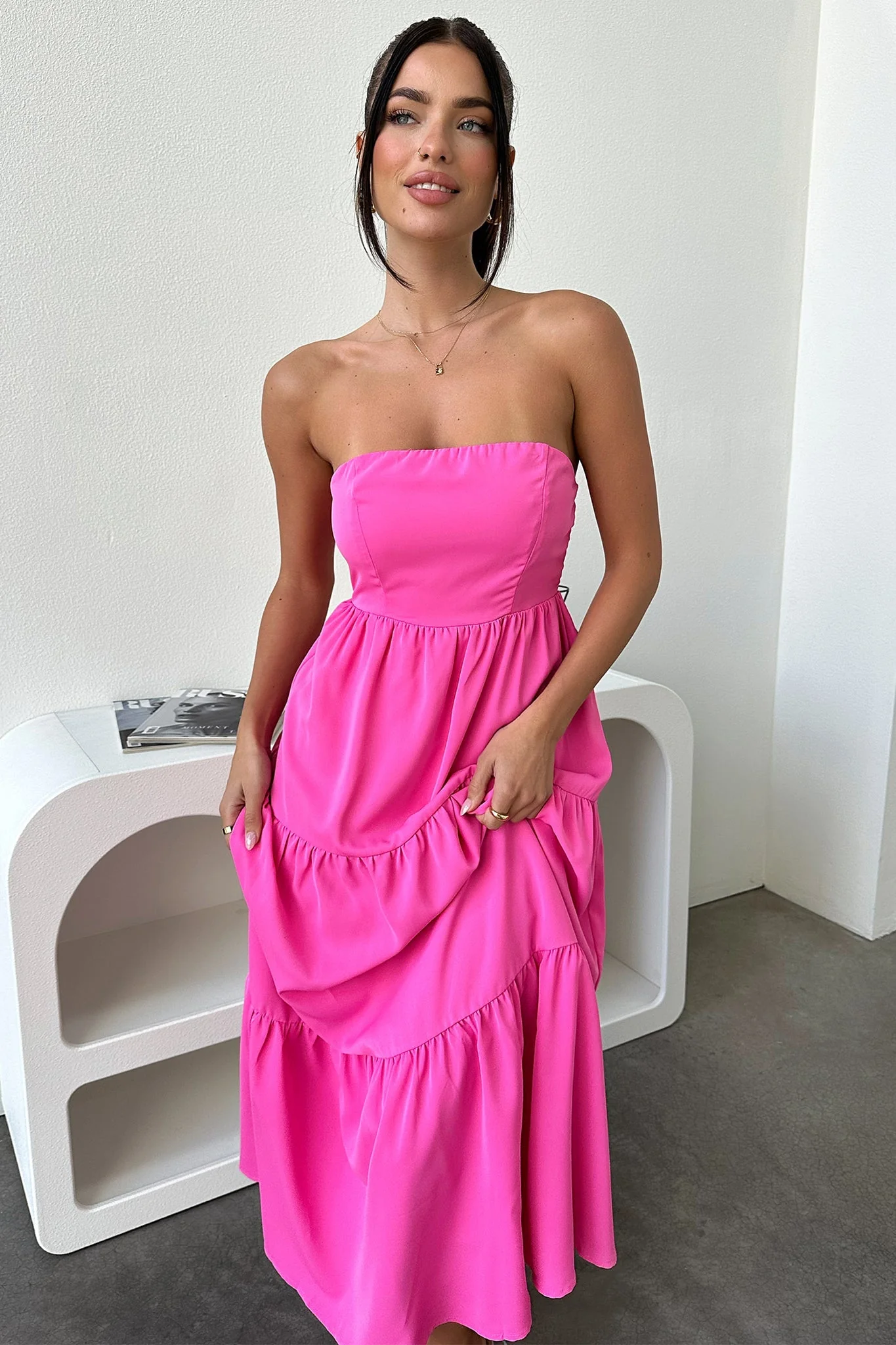 Hailey Maxi Dress - Pink - GUERYA