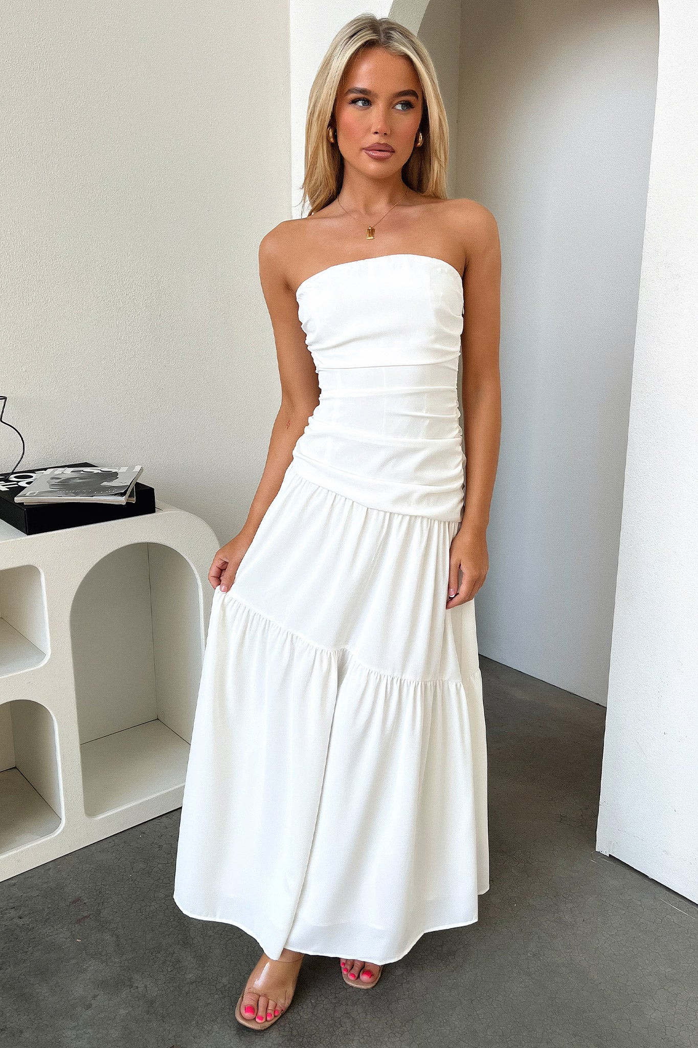 Charlotte Maxi Dress - White - GUERYA