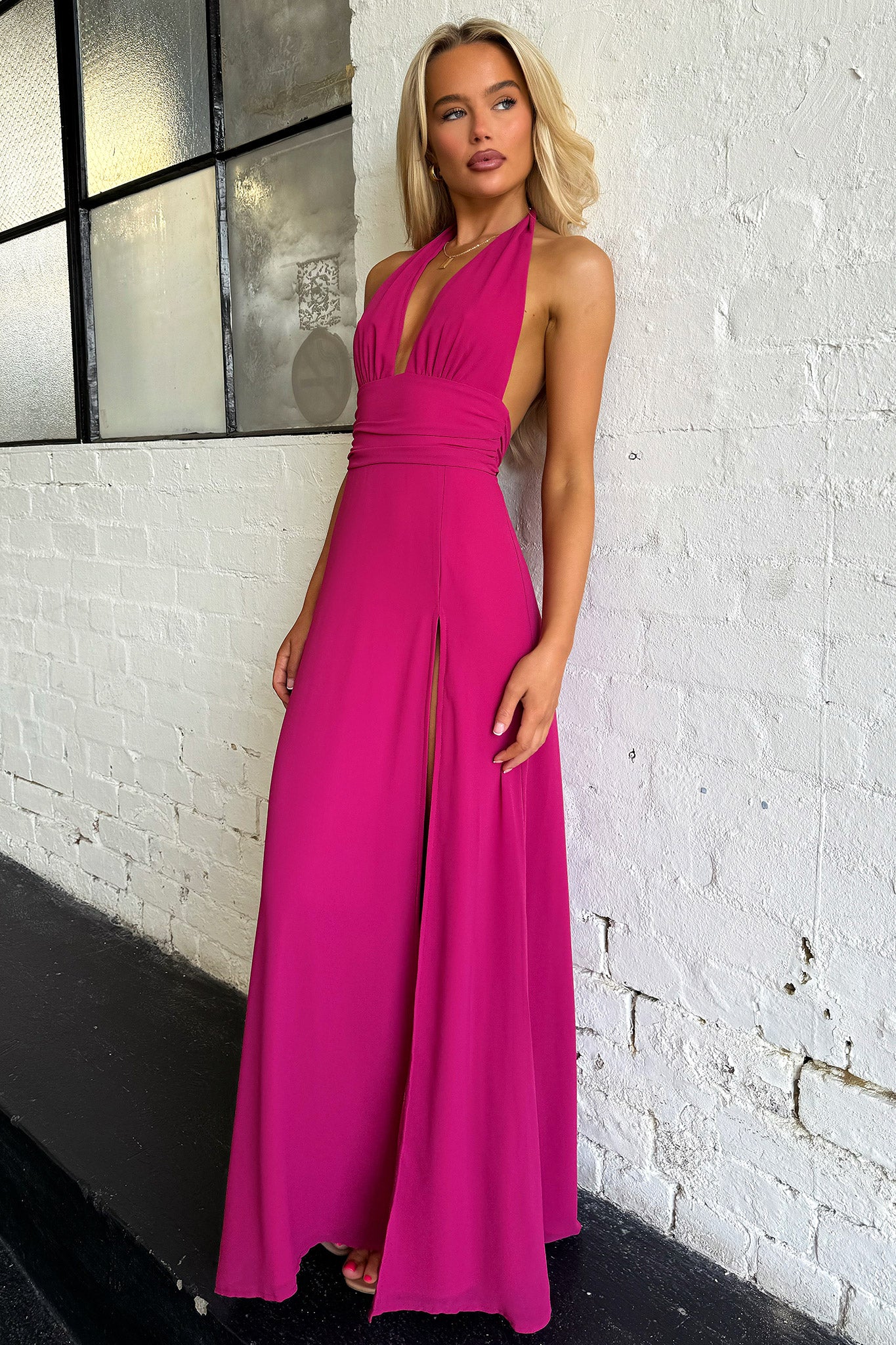 Elenor Maxi Dress - Wine - GUERYA