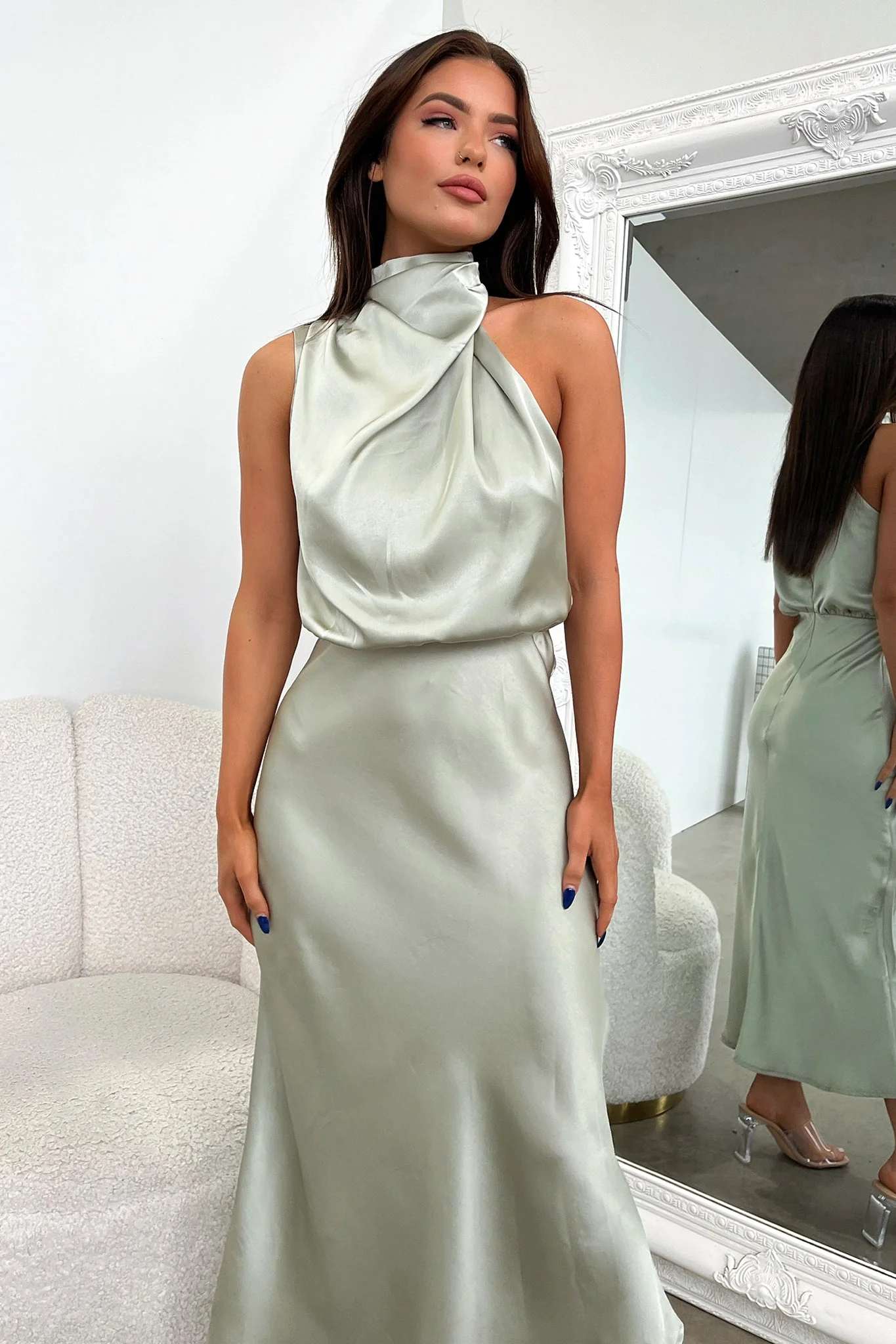 Santorini Maxi Dress - Sage - GUERYA