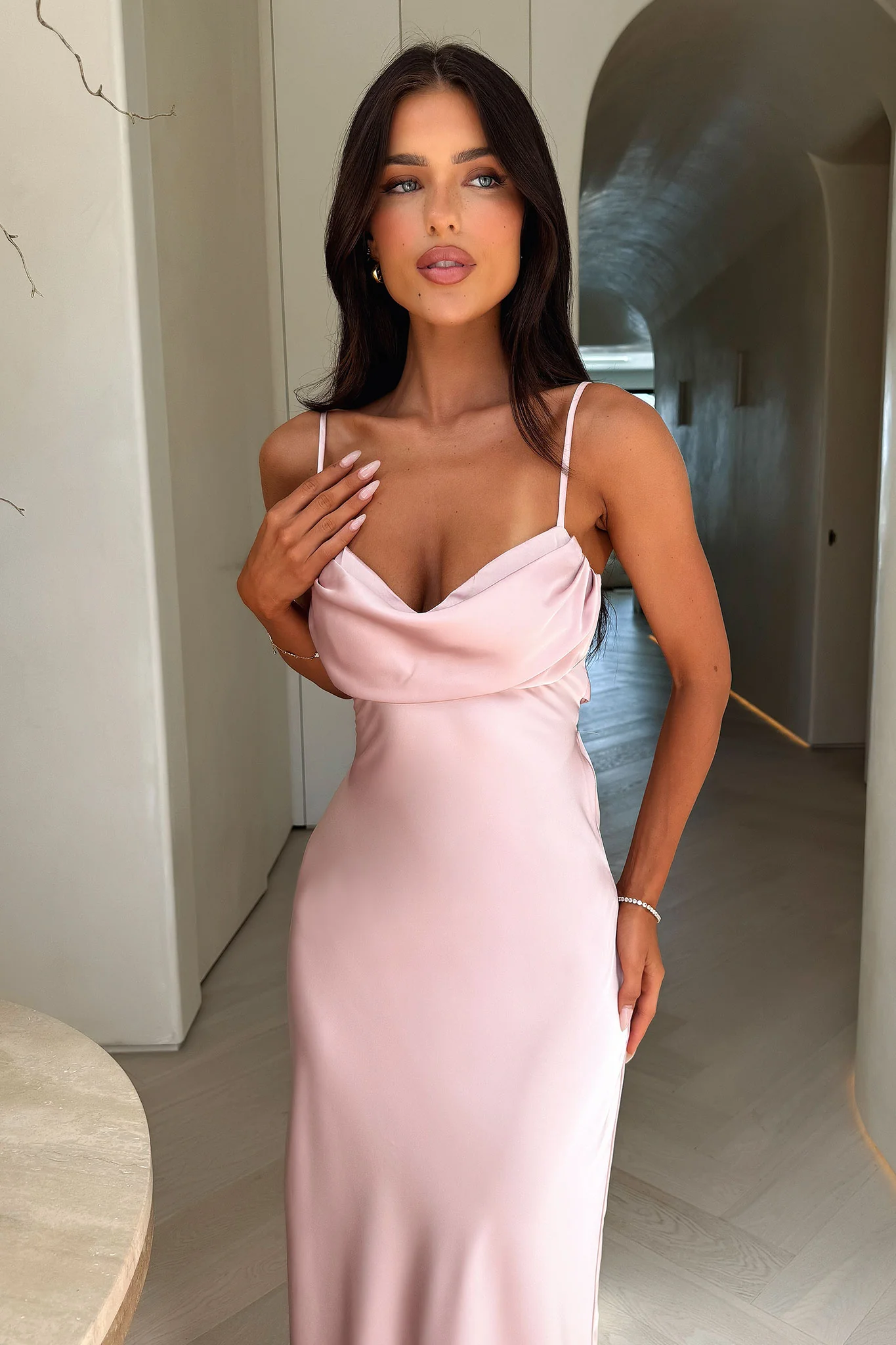 Novella Maxi Dress - Pink - GUERYA