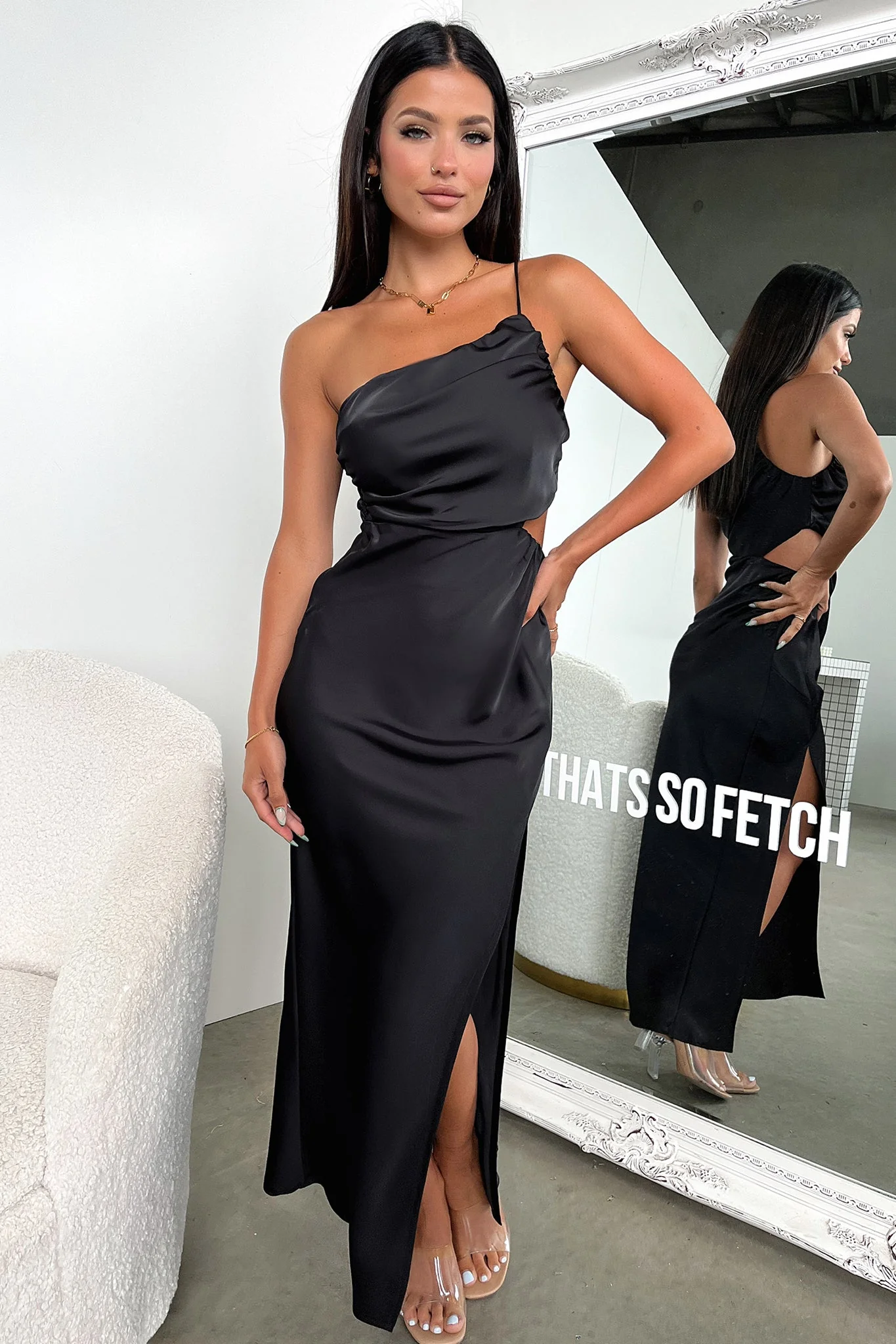 Antonella Maxi Dress - Black - GUERYA