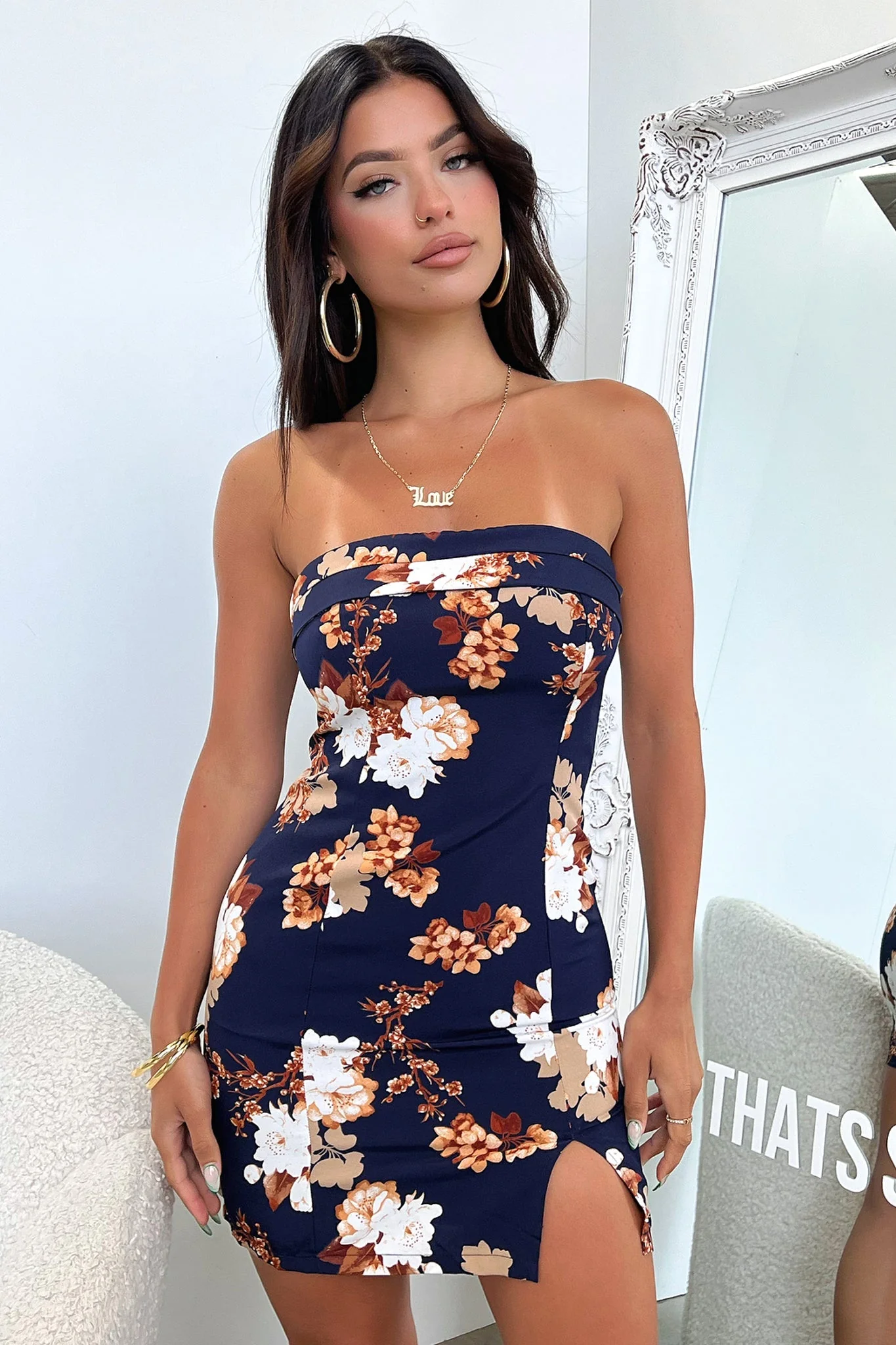 Charms Dress - Navy Floral - GUERYA