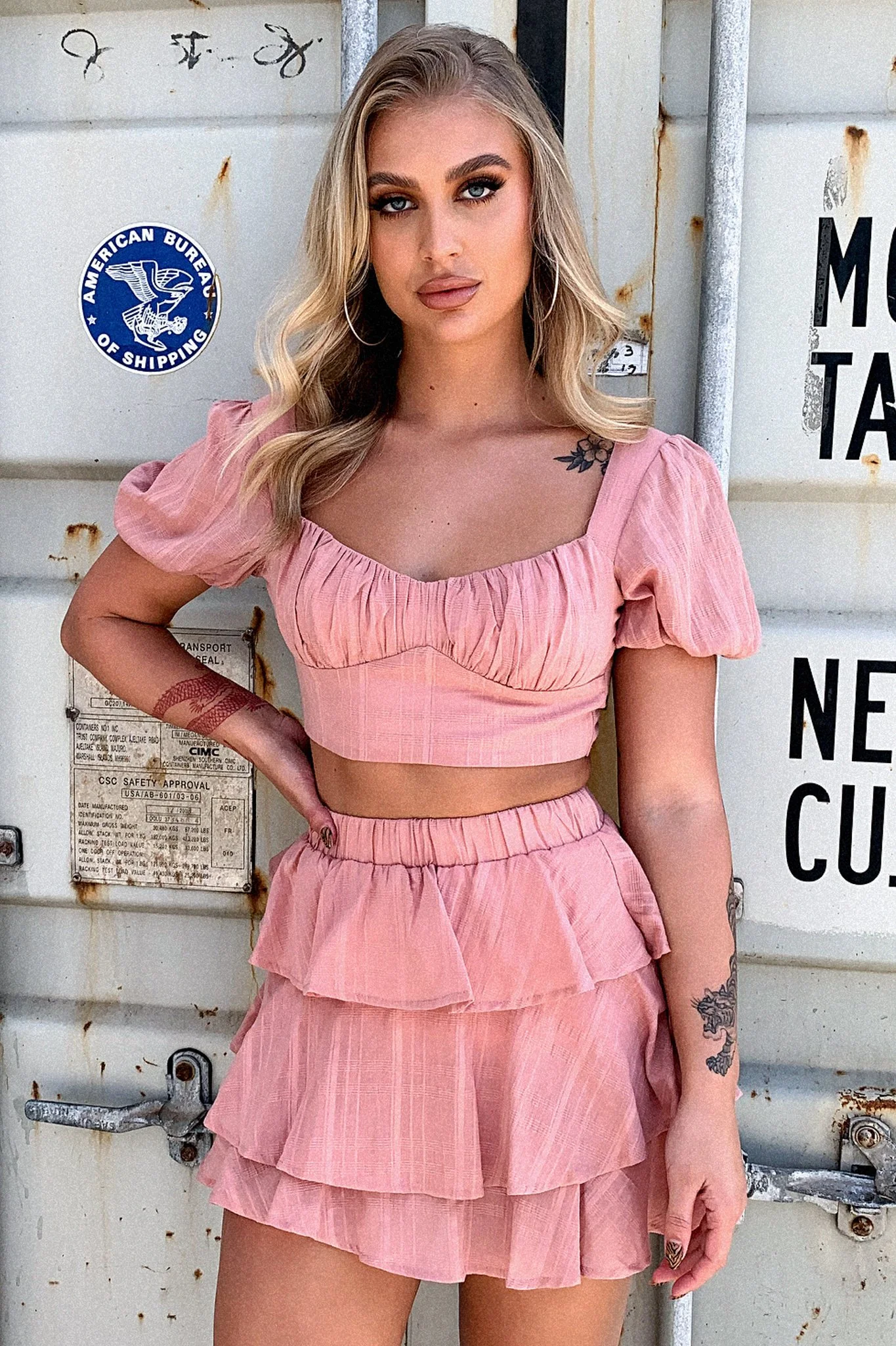 Zayn Skirt - Blush - GUERYA