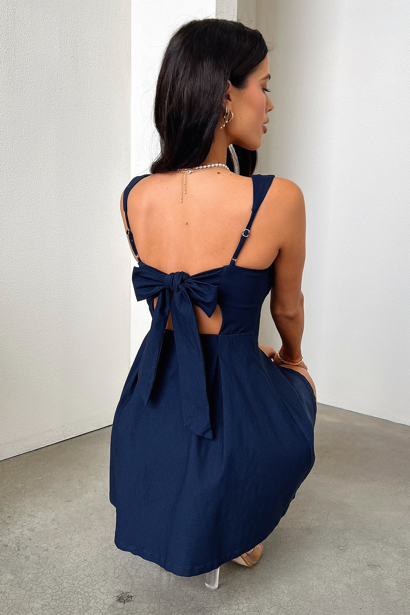Bransley Dress - Navy - GUERYA