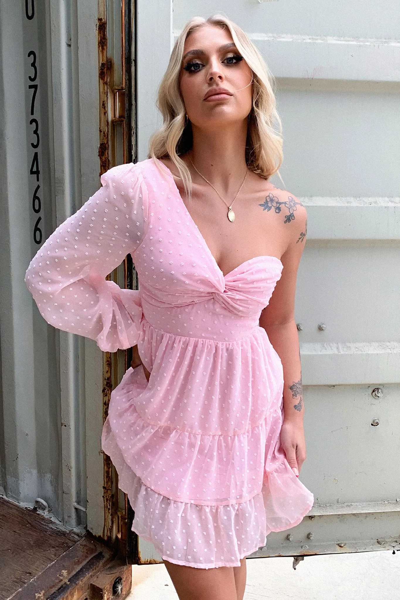Georgia Dress - Pink - GUERYA