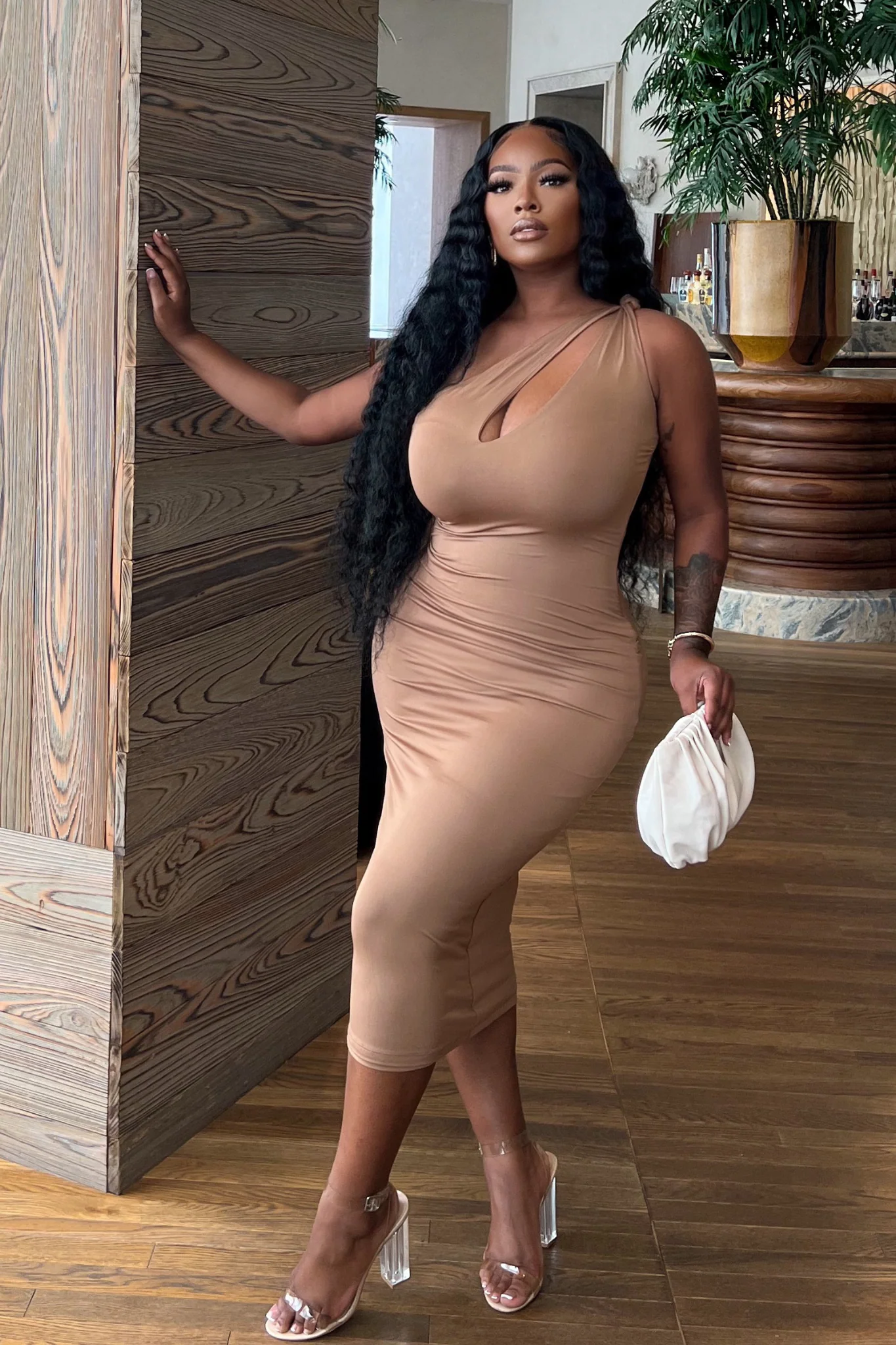 Ibiza Midi Dress - Brown - GUERYA