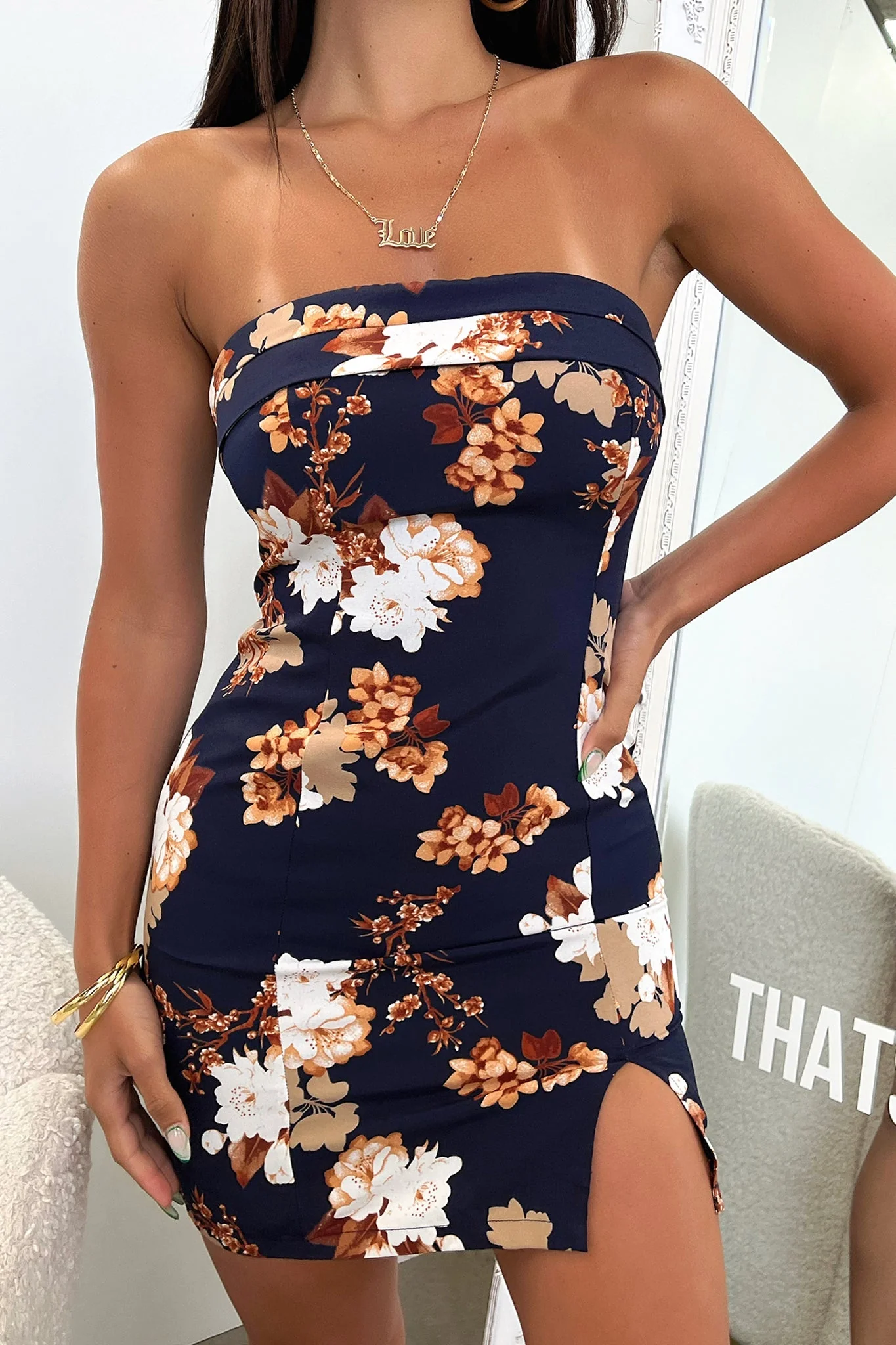 Charms Dress - Navy Floral - GUERYA