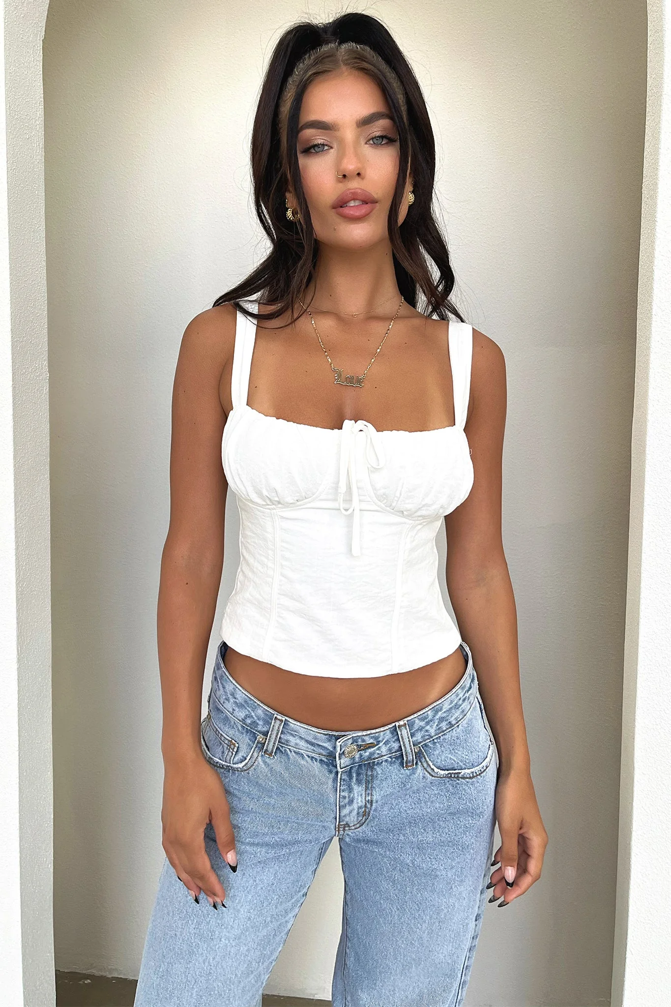 Danica Corset - White - GUERYA