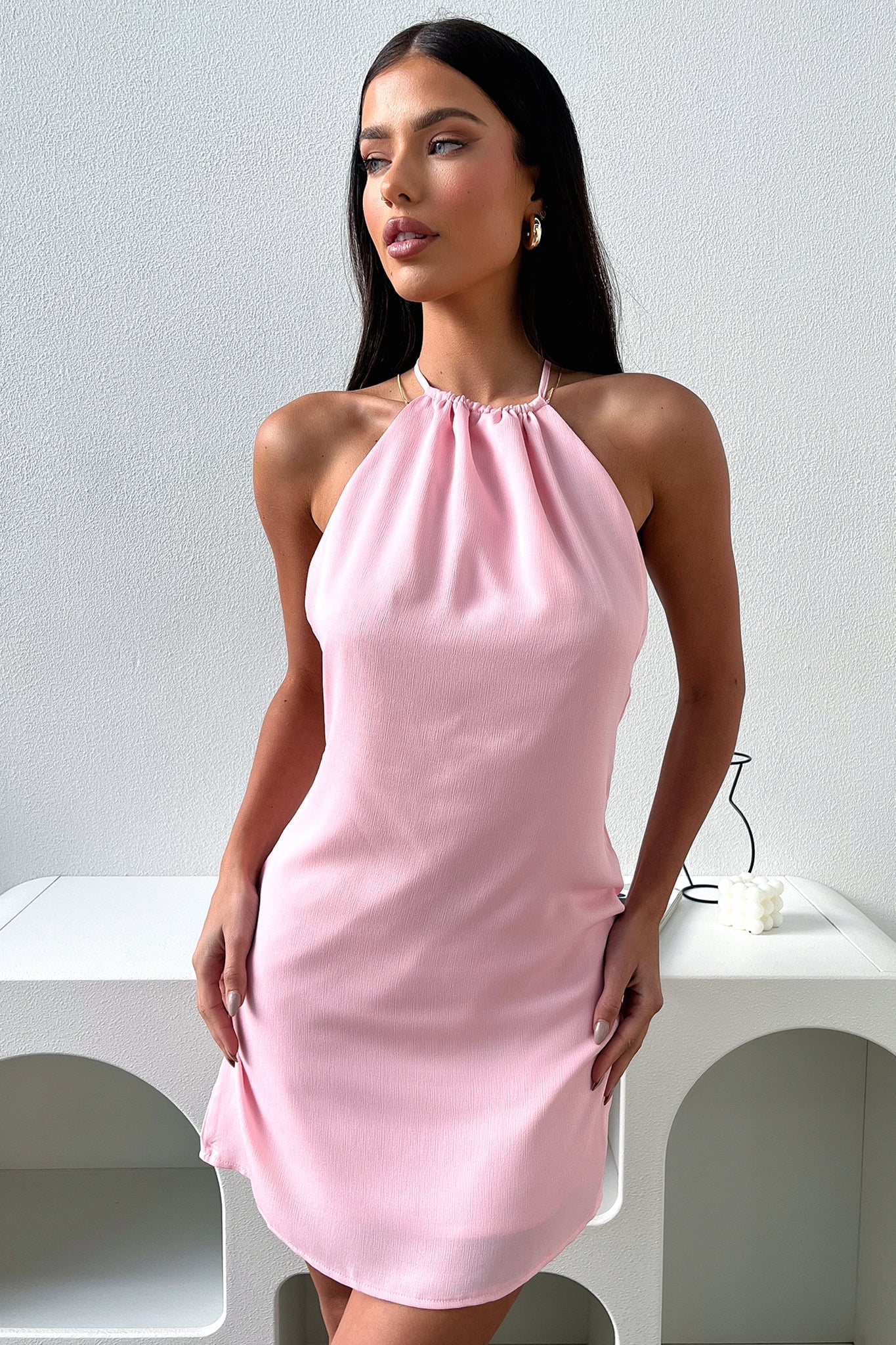 Alessia Dress - Pink - GUERYA