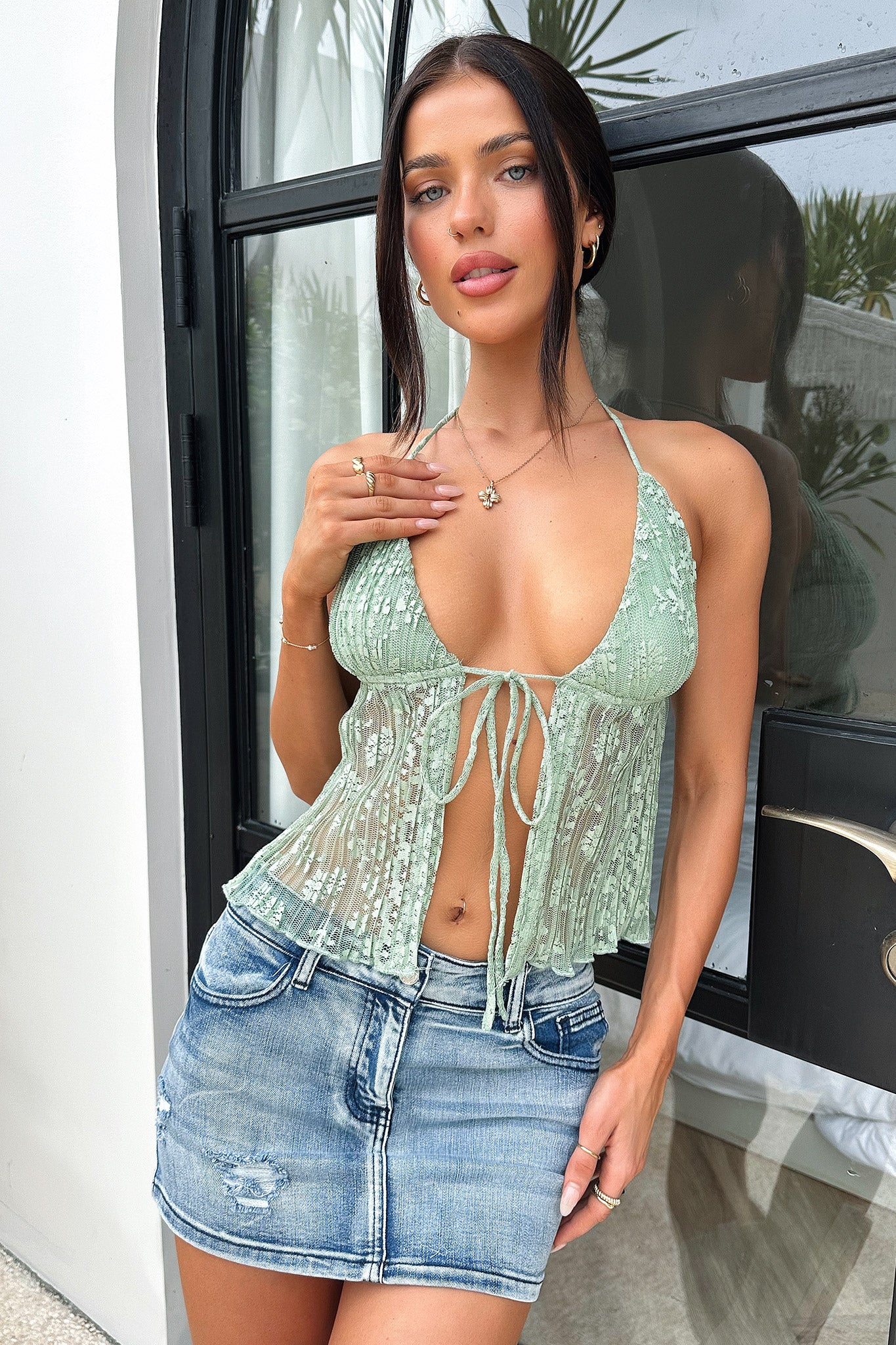 Cork Top - Sage - GUERYA