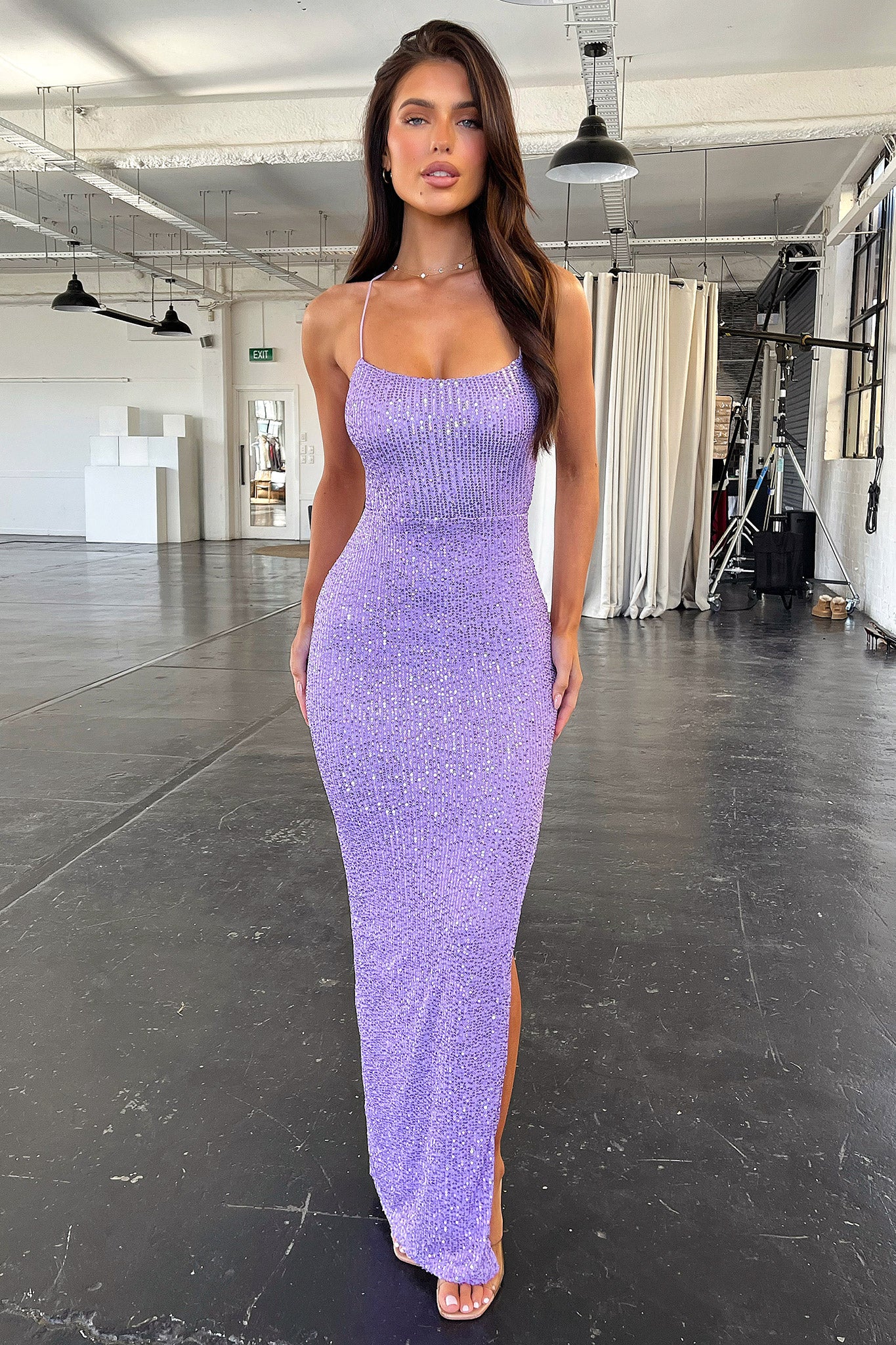 Alina Maxi Dress - Lilac - GUERYA