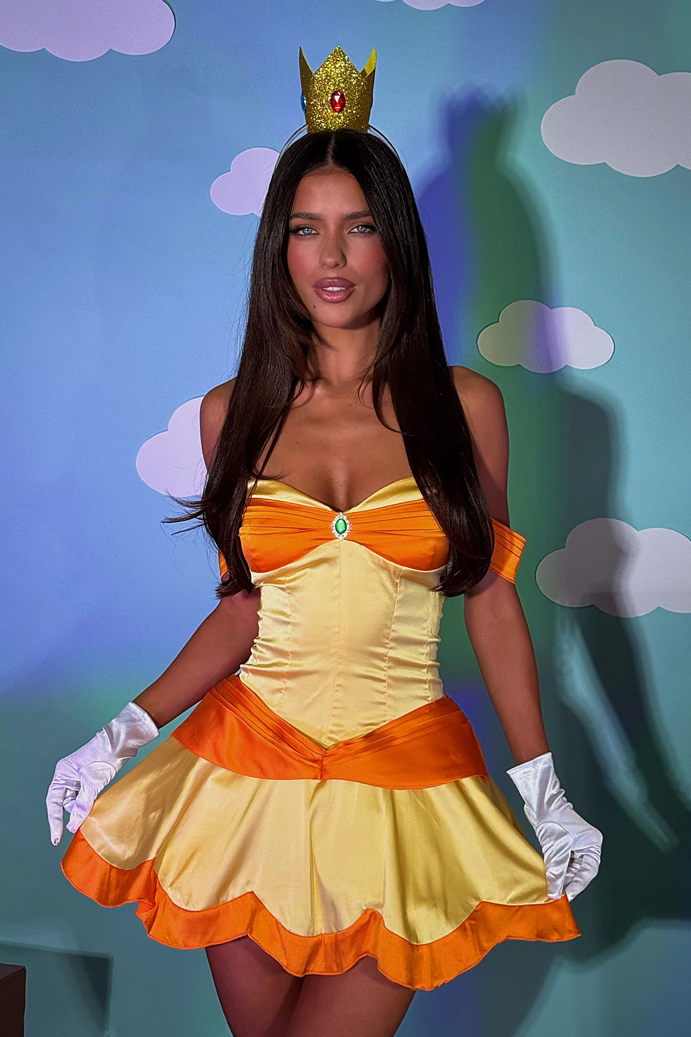 Petal Princess Dress - Yellow/Orange - GUERYA