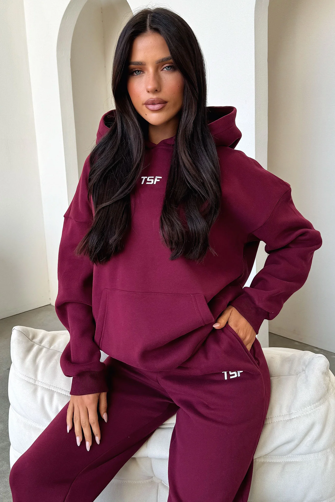 Kaztek Sweatpants - Maroon - GUERYA